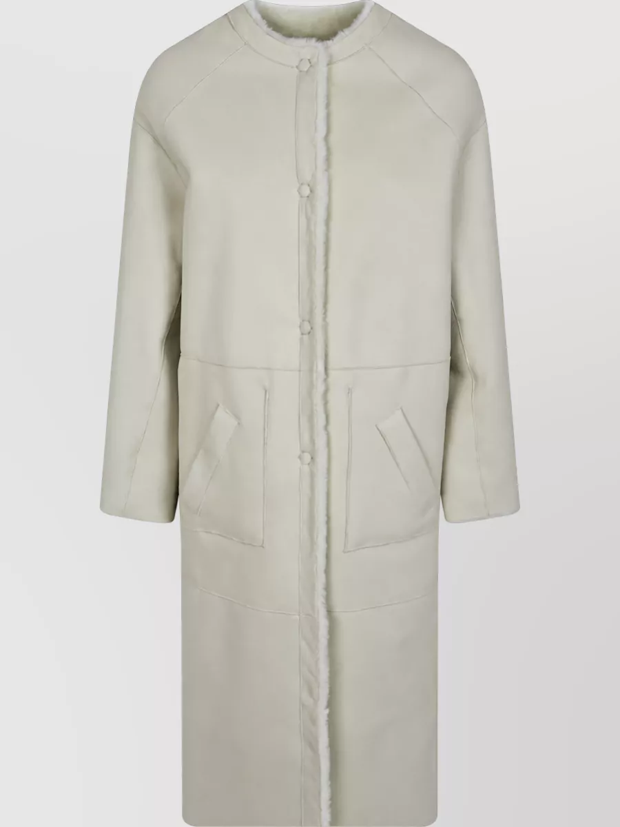 Blancha Shearling Straight Coat