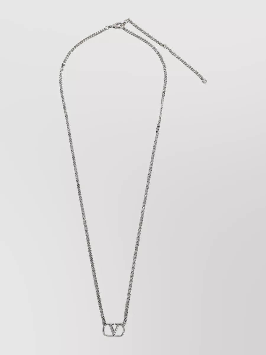 Valentino Garavani Adjustable Chain Design Necklace Refined Length