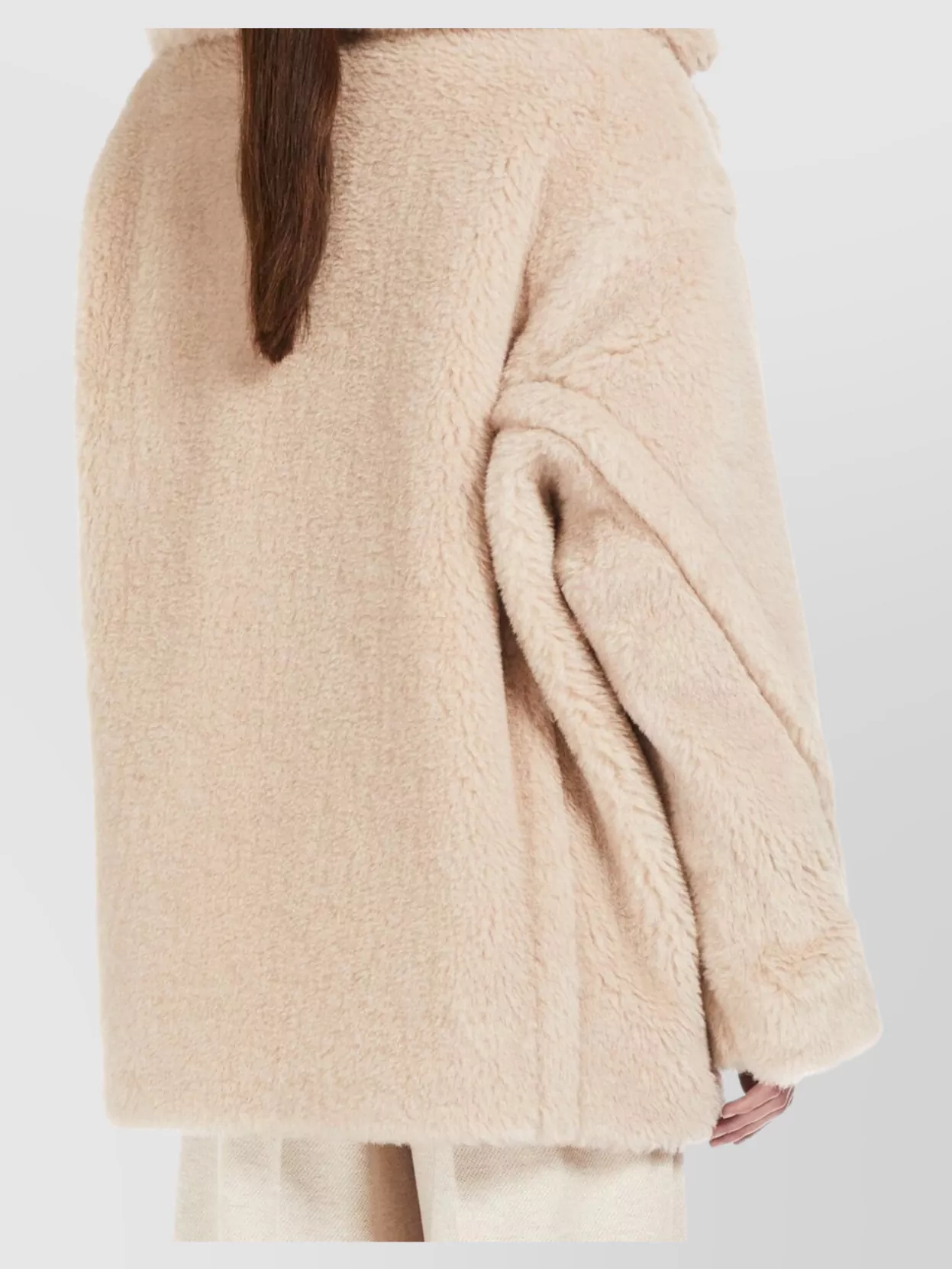 Max Mara Short Teddy Bear Icon Coat Alpaca Wool