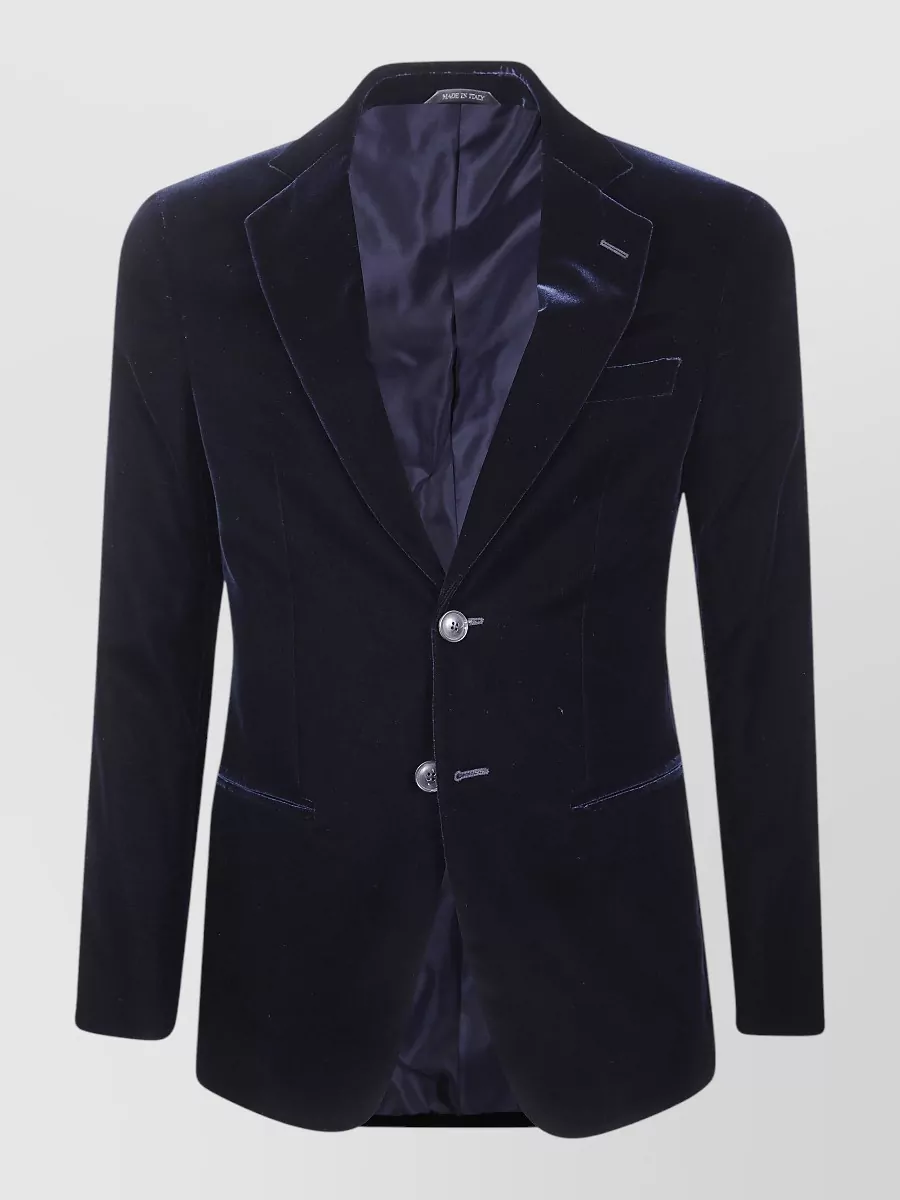 Giorgio Armani velvet single-breasted blazer