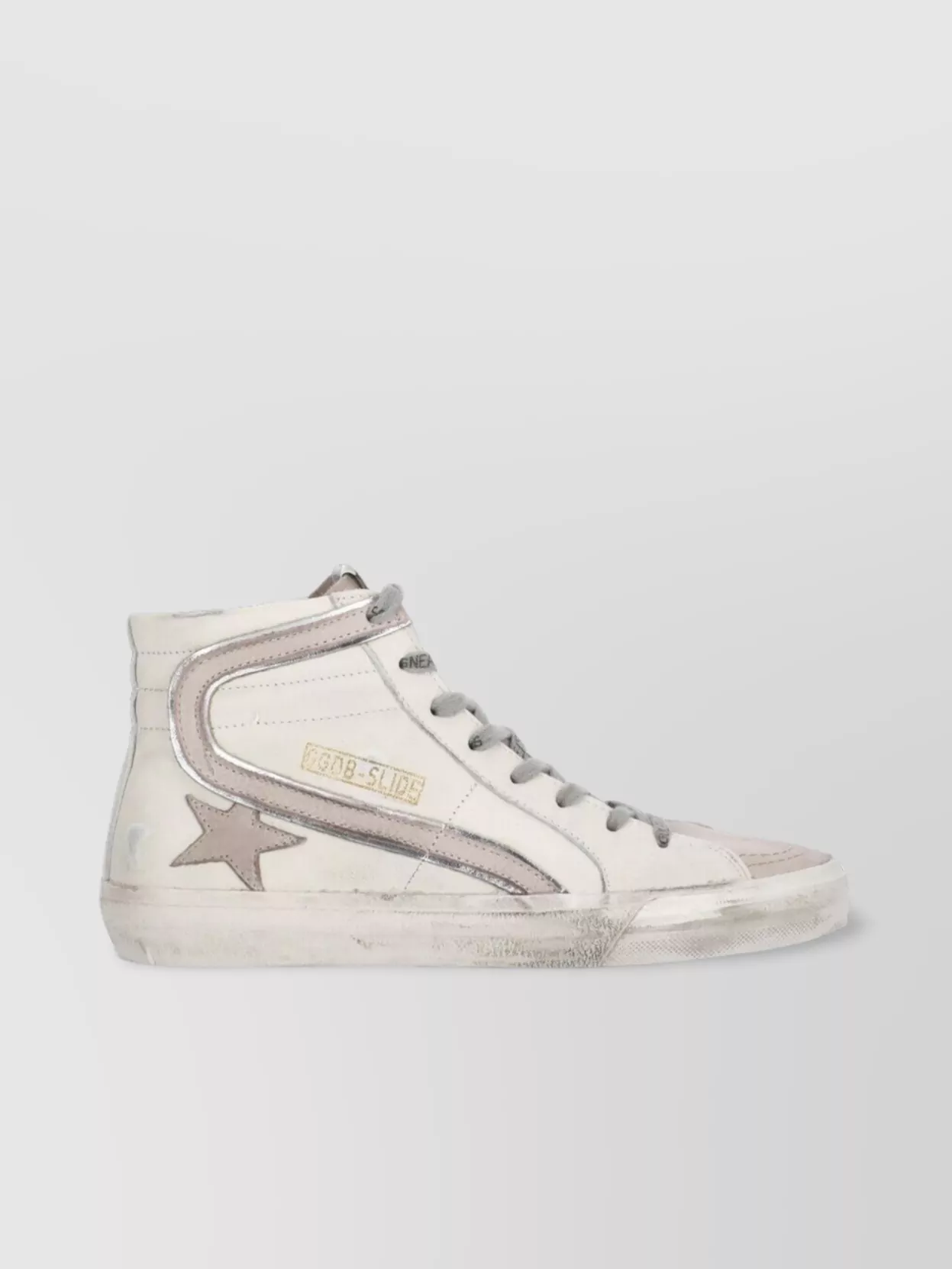 Golden Goose Leather High Top Sneakers With Iconic Star