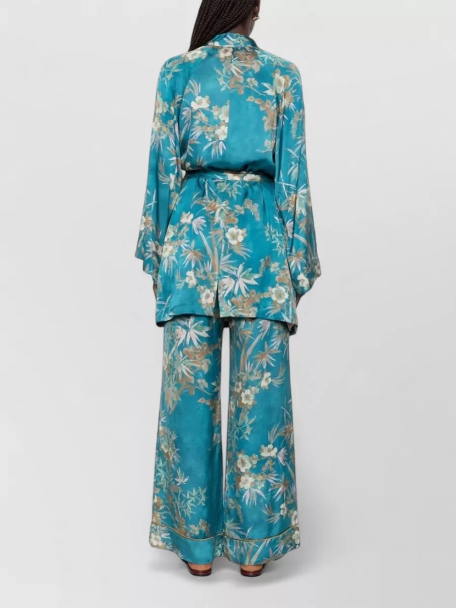 Forte Forte Printed Satin Kimono Robe