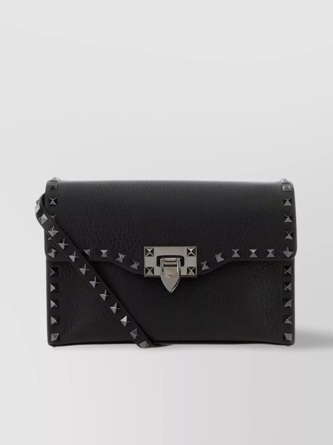 Shop Valentino Small Leather Crossbody Bag With Studded Detailing