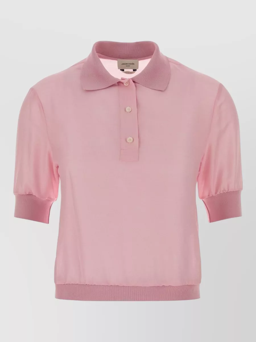 Jacob Cohen Silk Wool Polo Top