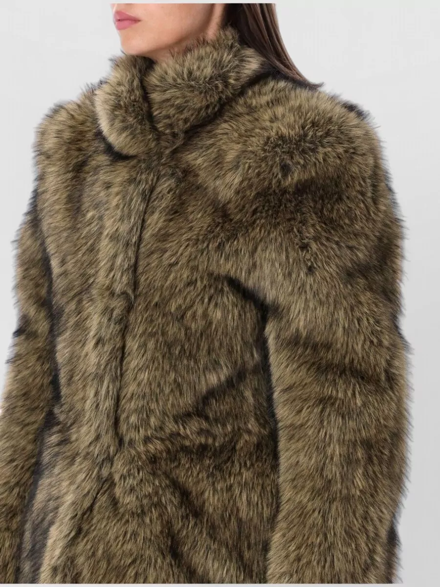 The Frankie Shop Faux Fur Cinched Jacket