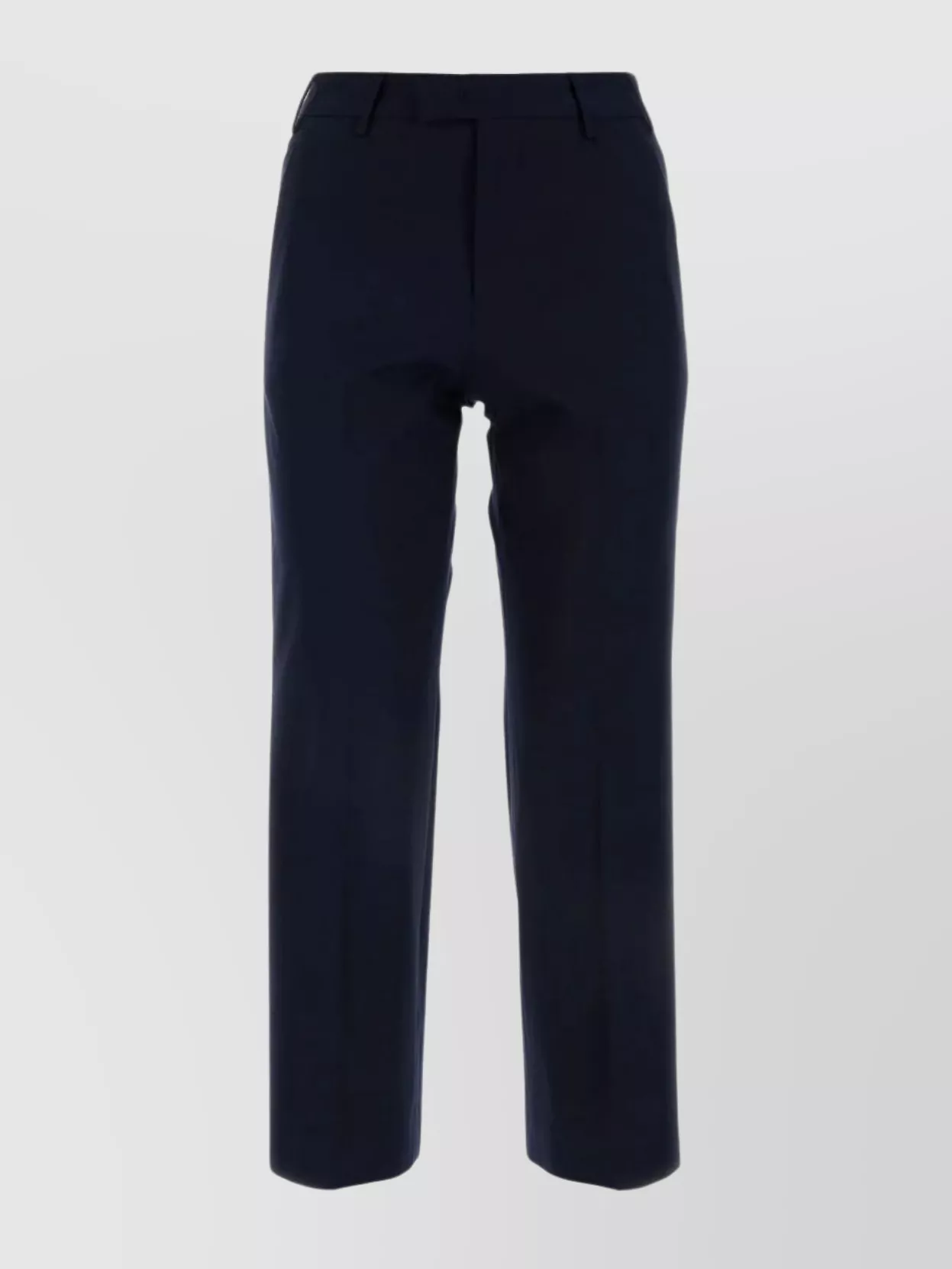 Shop Pt Torino Pleated Stretch Cotton Trousers In Blue