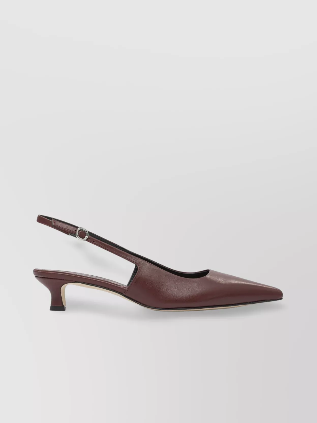 Aeyde Buckle Detail Kitten Heel Pointed Toe Pumps