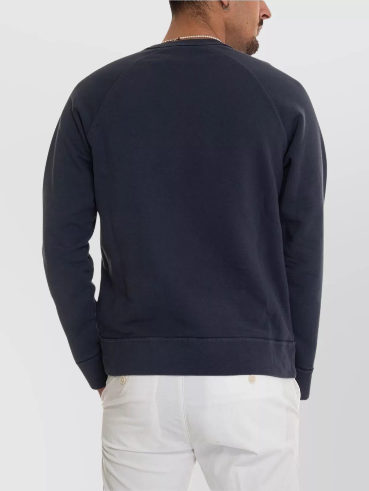 Fay Crew Neck Raglan Sleeves Ribbed Cuffs Sweaters