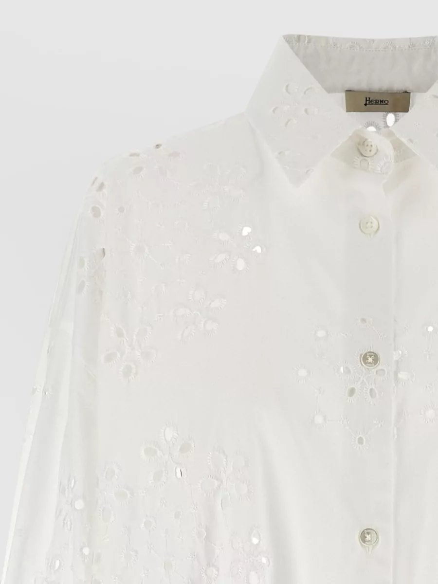 Herno Broderie Anglaise Long-Sleeve Shirt