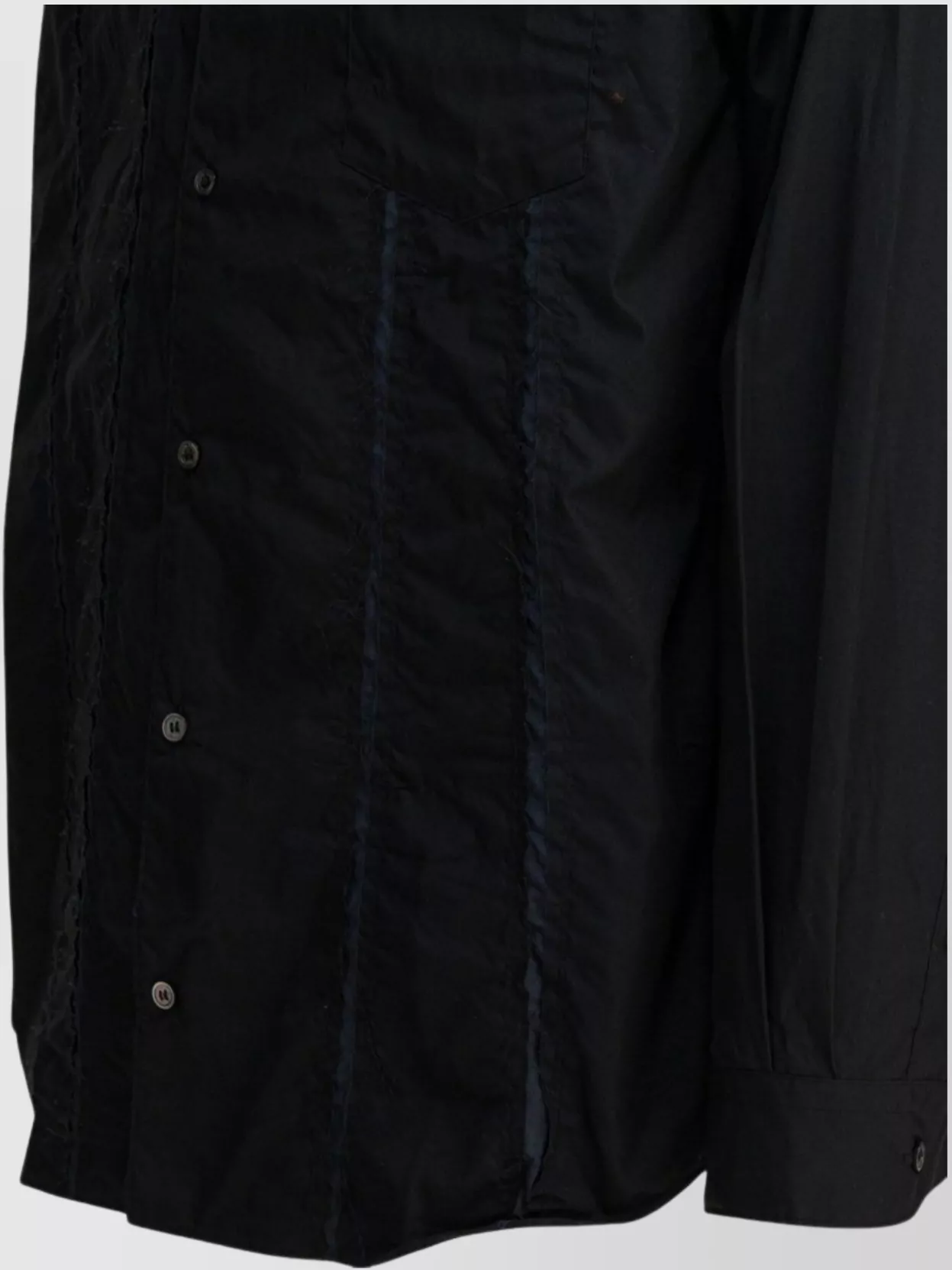 Comme Des Garçons Homme Deux Button-down Long Sleeve Shirt Featuring Pocket In Black