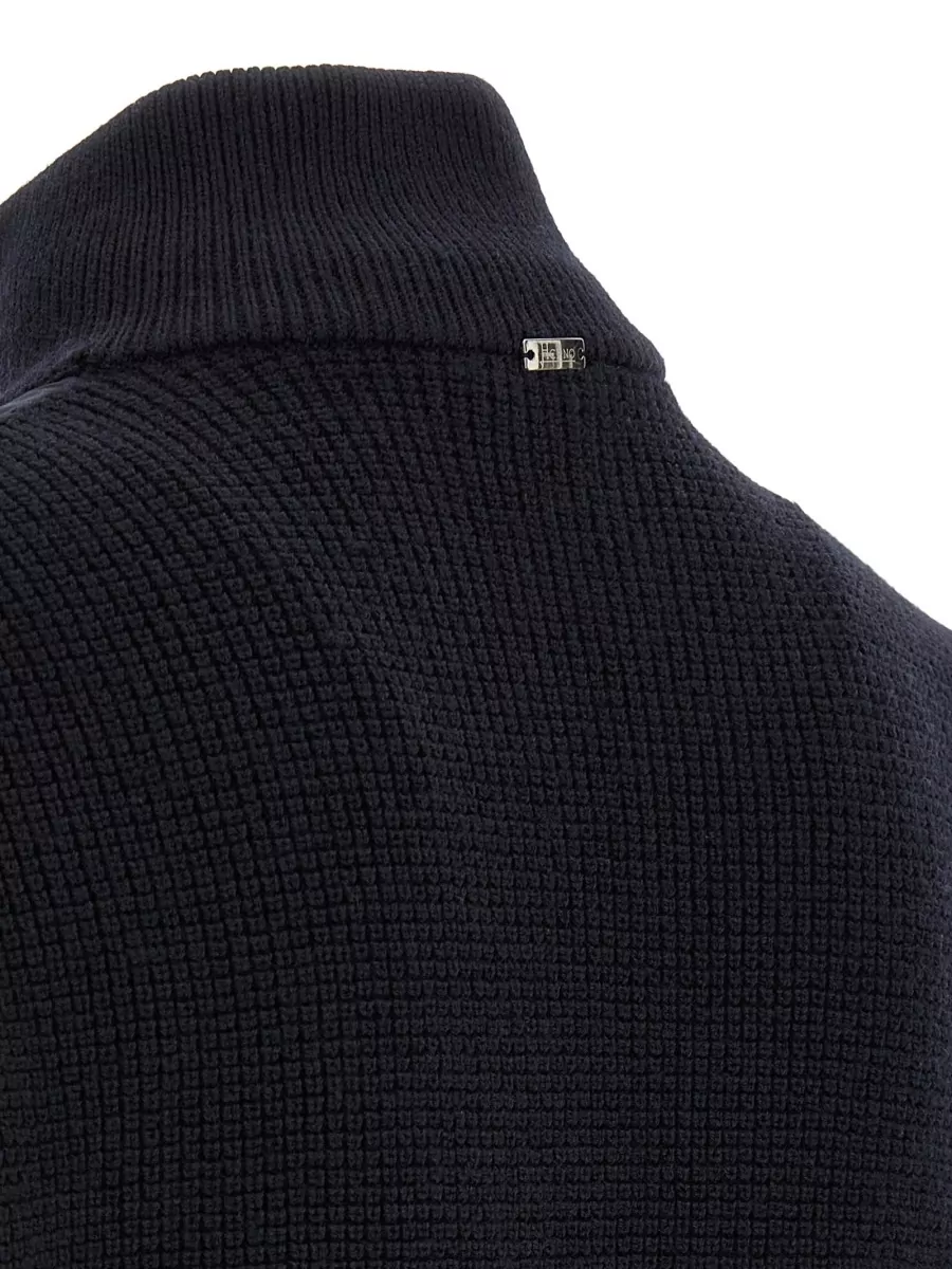 Herno Merino Wool Quilted Padded Cardigan