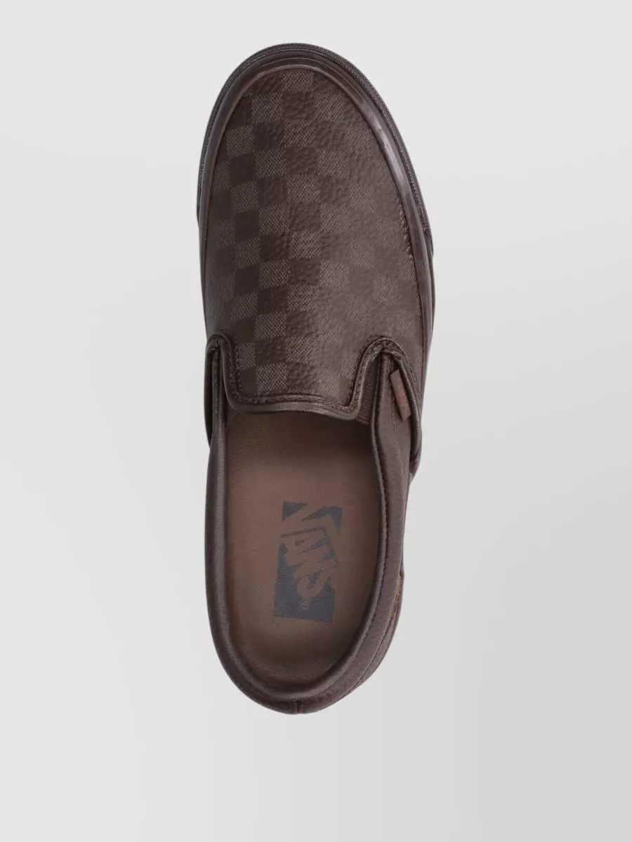 Vans Leather Checkerboard Slip-On Sneakers