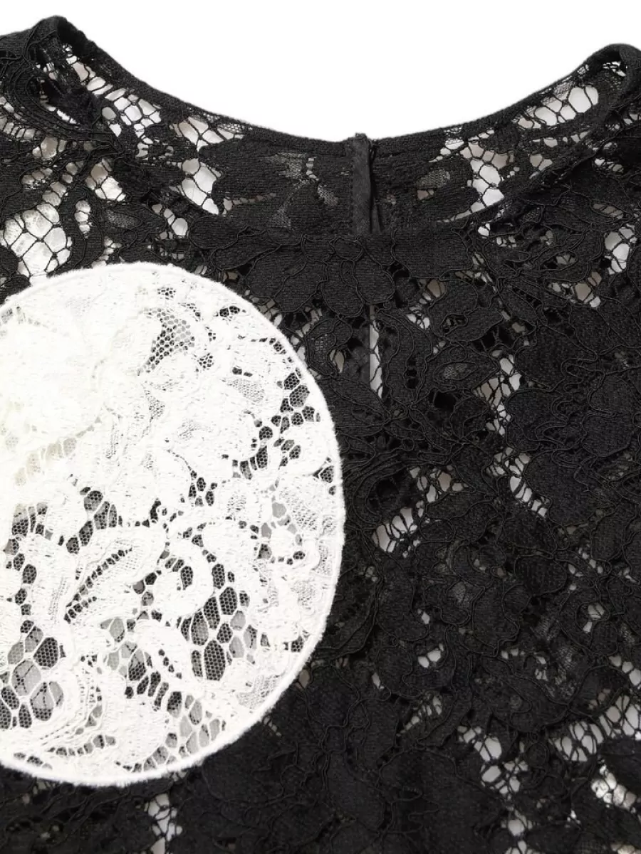 Dolce&Gabbana Floral Lace Short-Sleeve Top