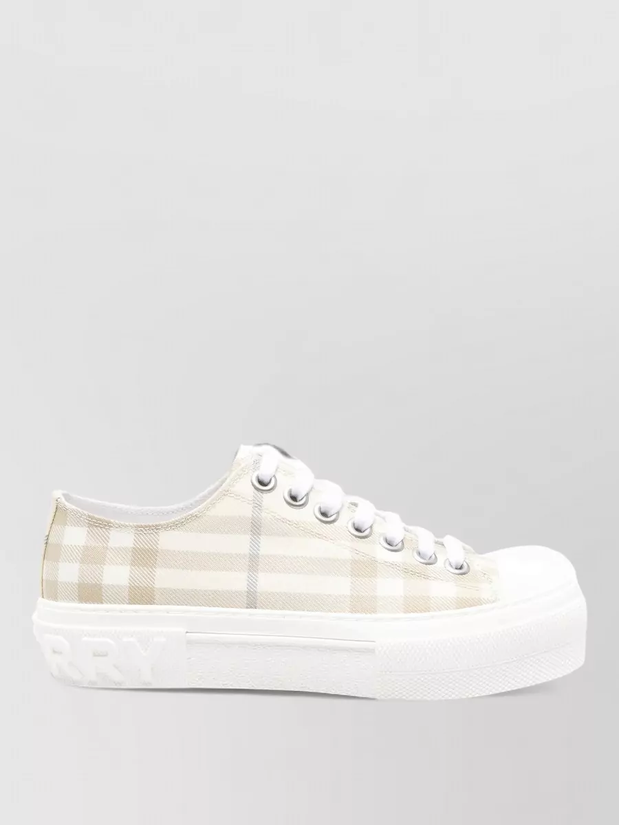 Burberry Check Lace-Up Sneakers