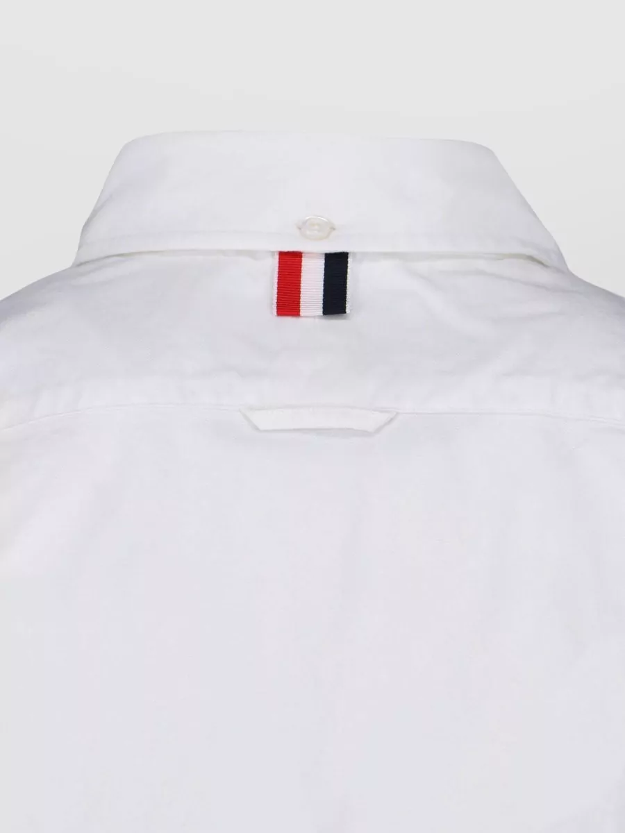 Thom Browne Cotton Long-Sleeve Button-Down Midi Shirt Dress