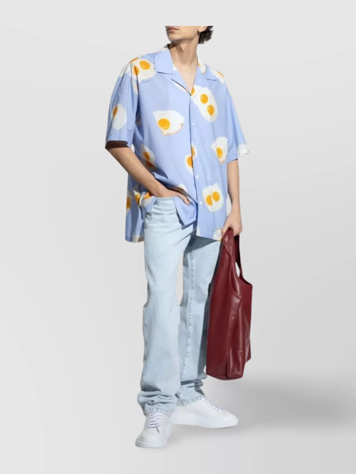 Moschino Eggs Print Poplin Shirt