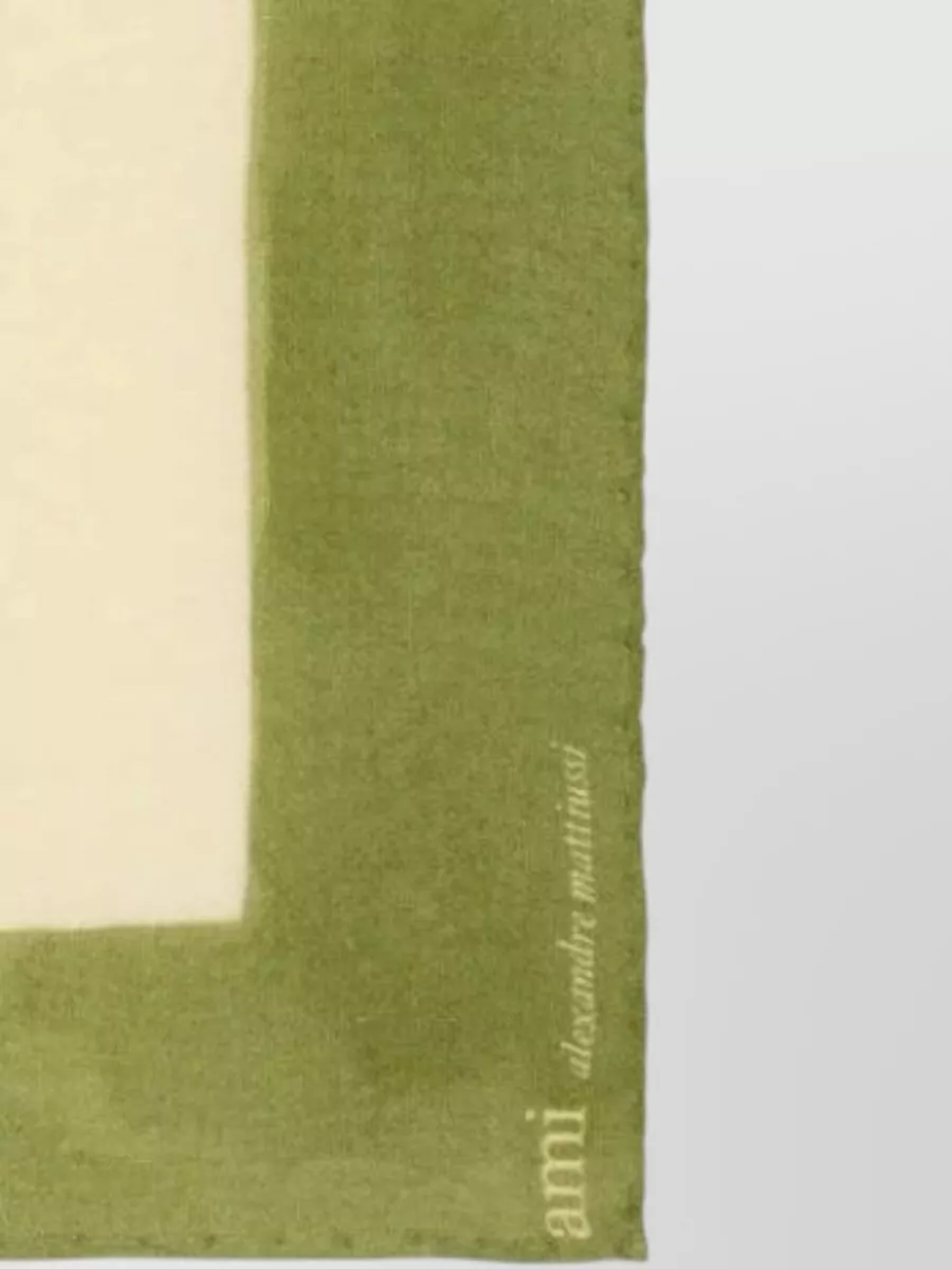Ami Paris Logo-Print Scarf