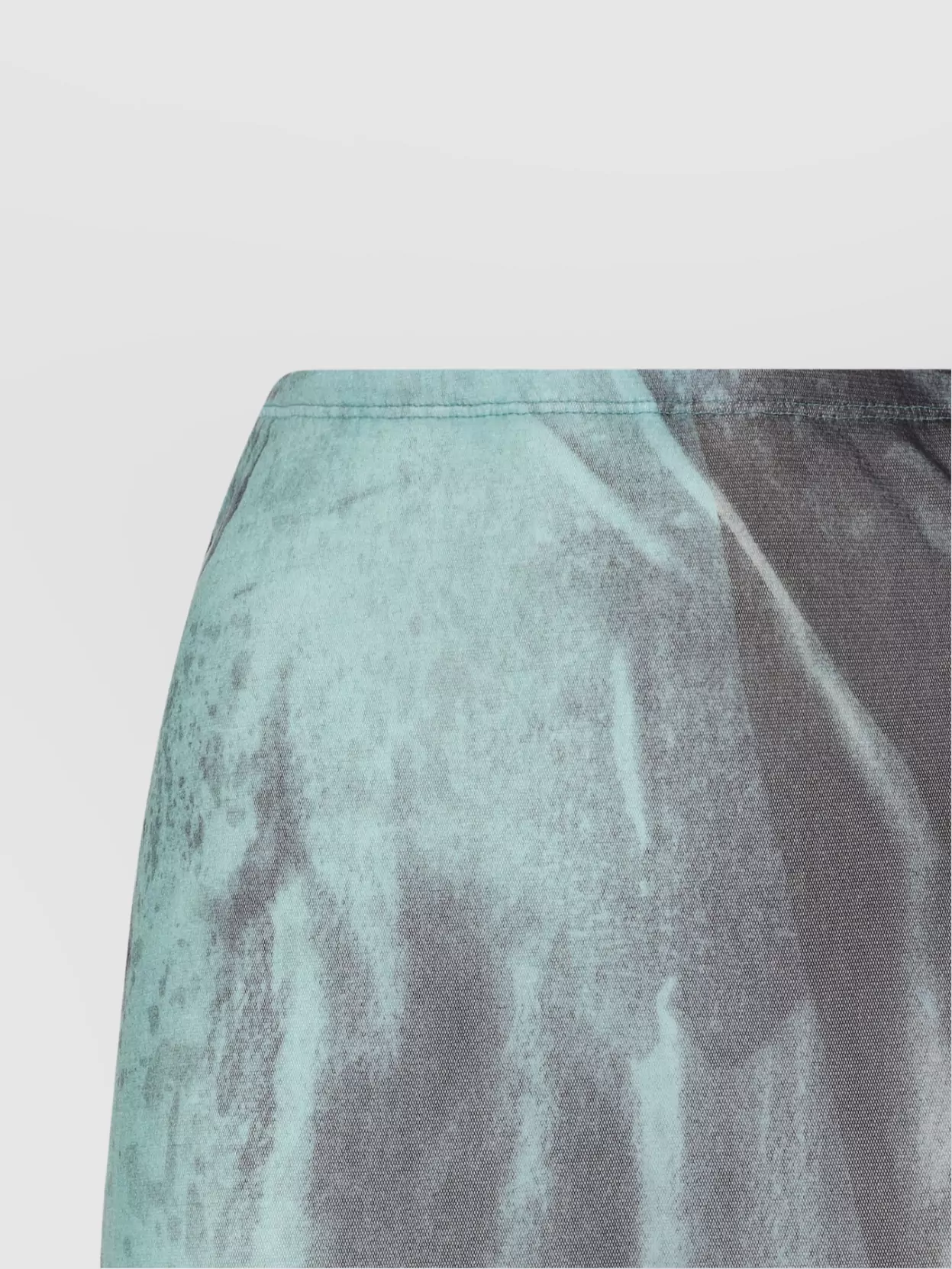 Jean Paul Gaultier Mesh Printed Water Long Skirt
