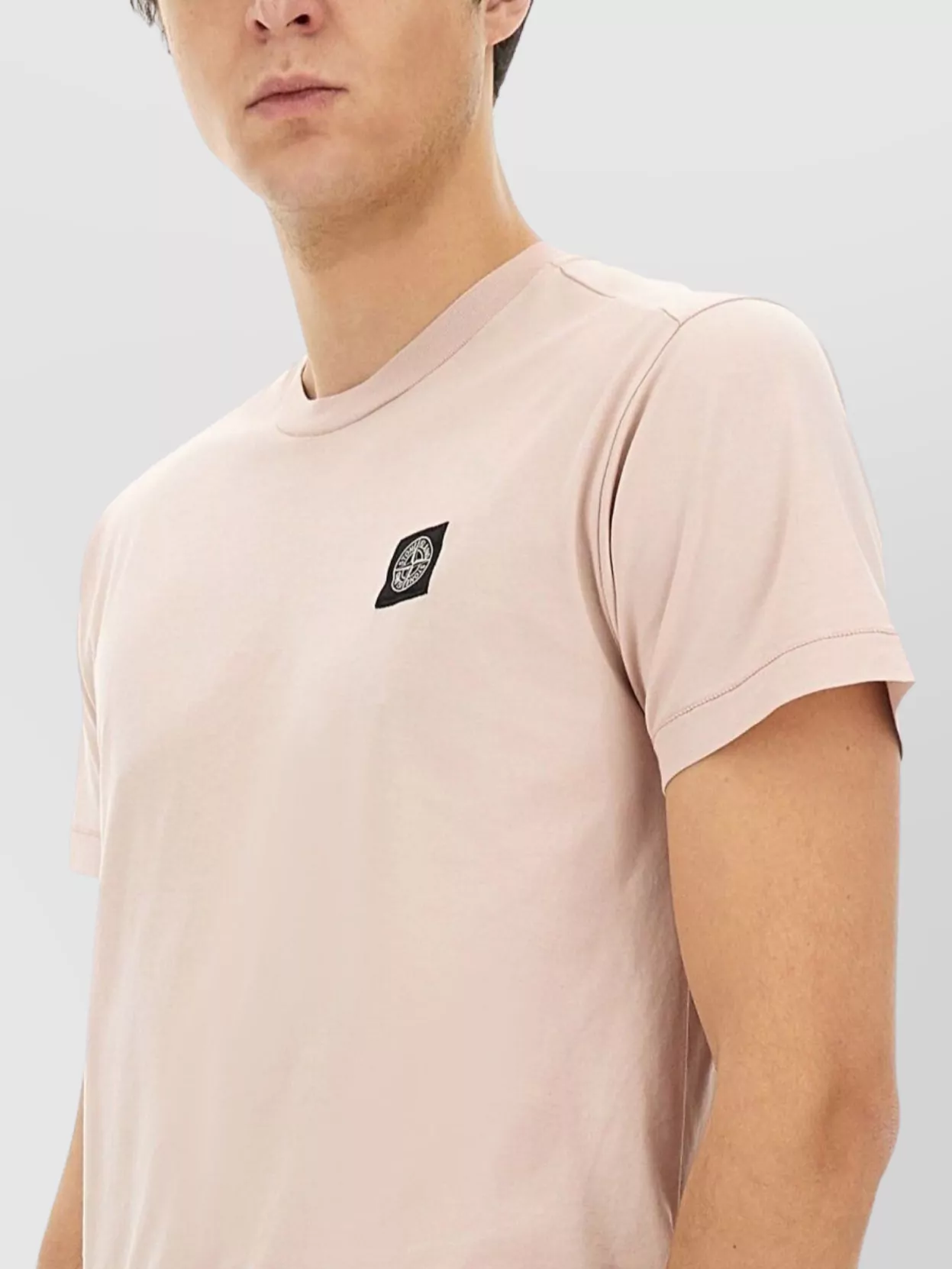 Stone Island Logo Print Crew Neck T-Shirt