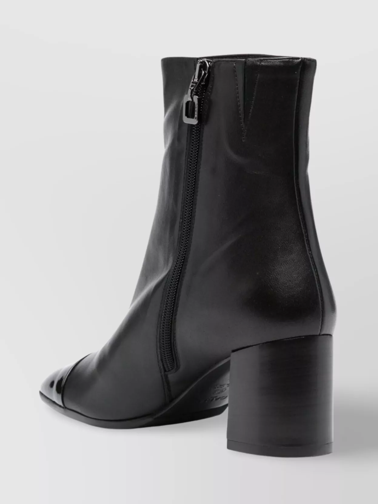Carel Paris Leather Ankle Boots With Mid Block Heel