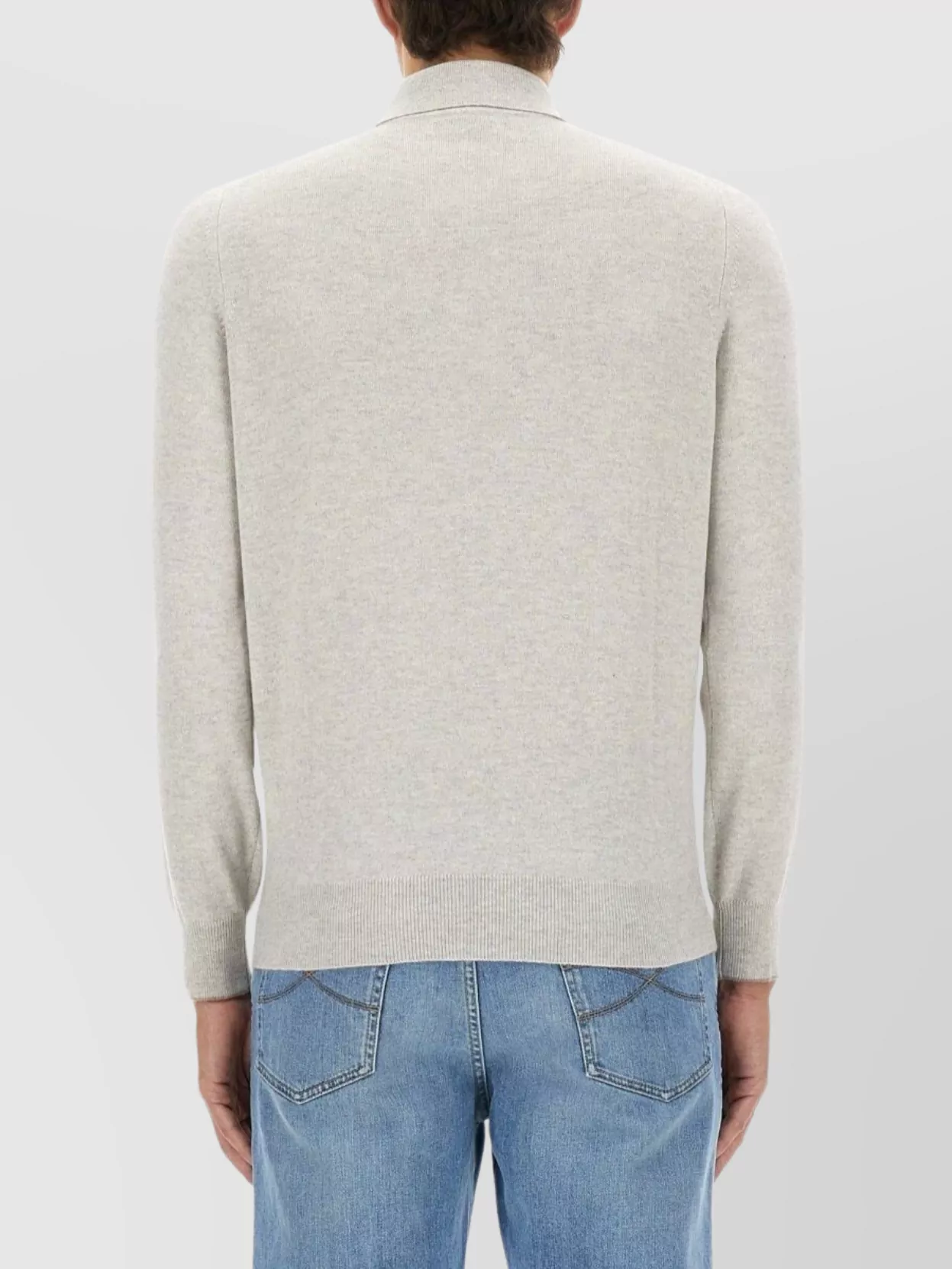 Brunello Cucinelli Luxurious Cashmere Knit Sweater With Long Sleeves