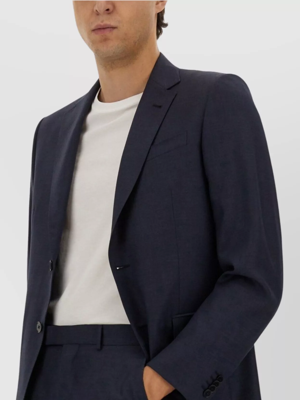 Zegna Men's Suit Jacket Chest Pocket Flap Pockets Notch Lapel