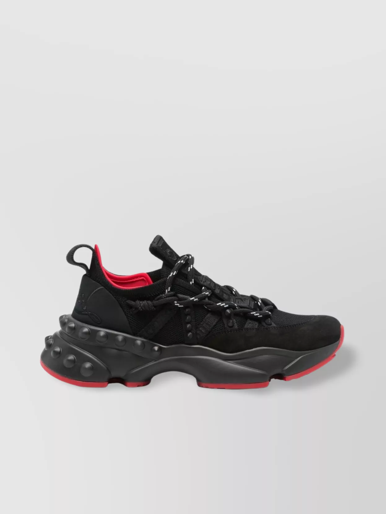 Shop Christian Louboutin Leather Trailrun Sneakers Chunky Sole