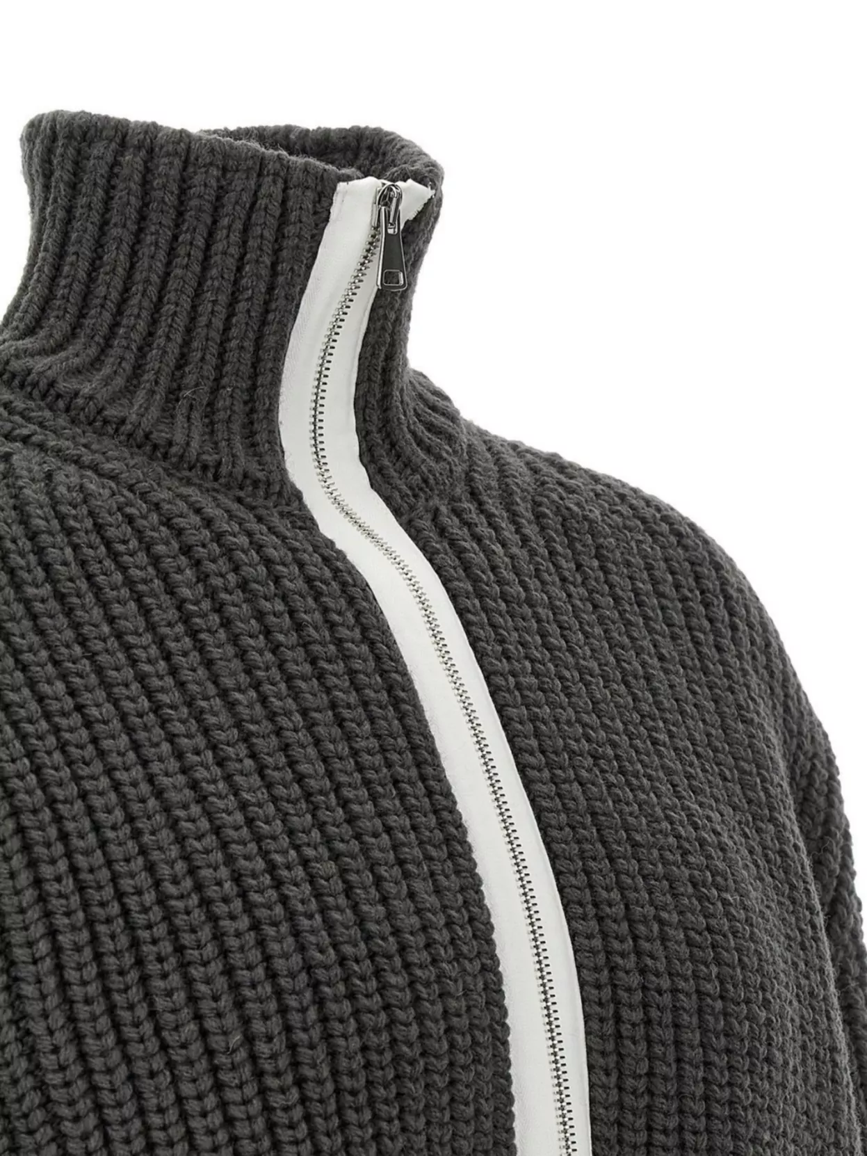 Namacheko High Collar Long Sleeve Cardigan