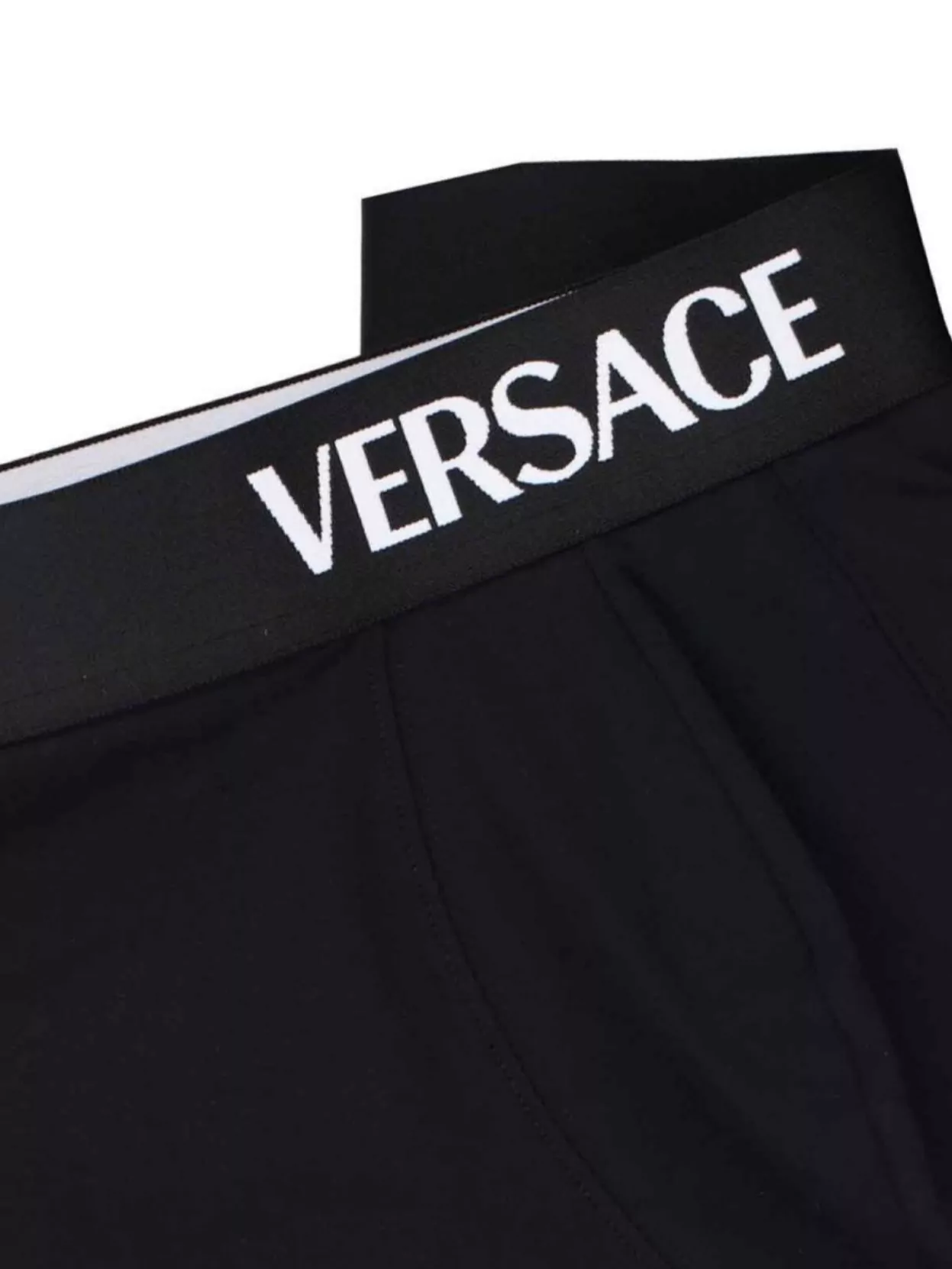 Versace Logo Intarsia Pack Of Three Boxers In Black
