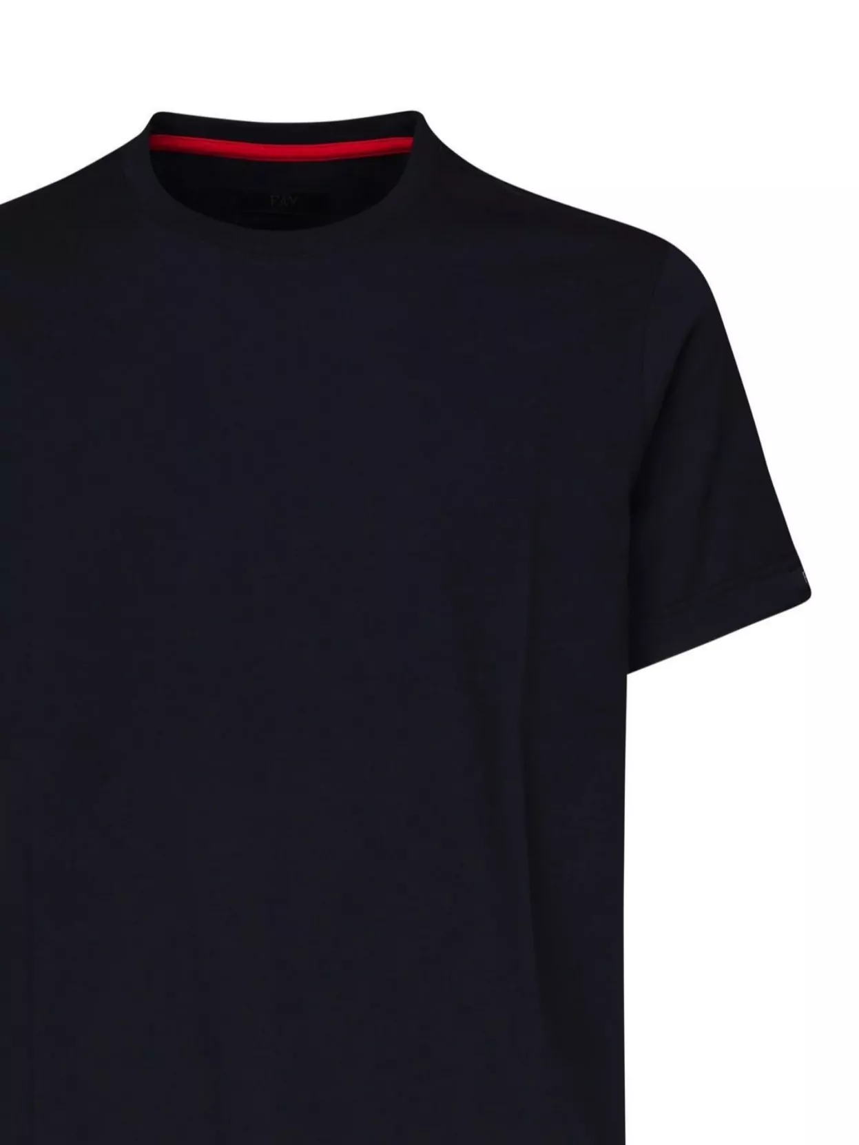 Fay Logo Crew Neck Cotton T-Shirt