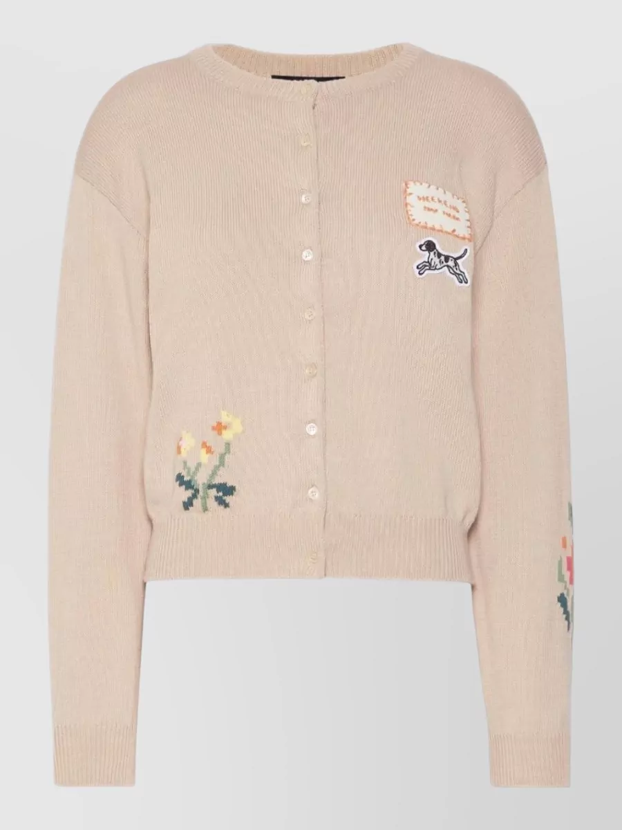 Weekend Max Mara Cotton intarsia knit cardigan