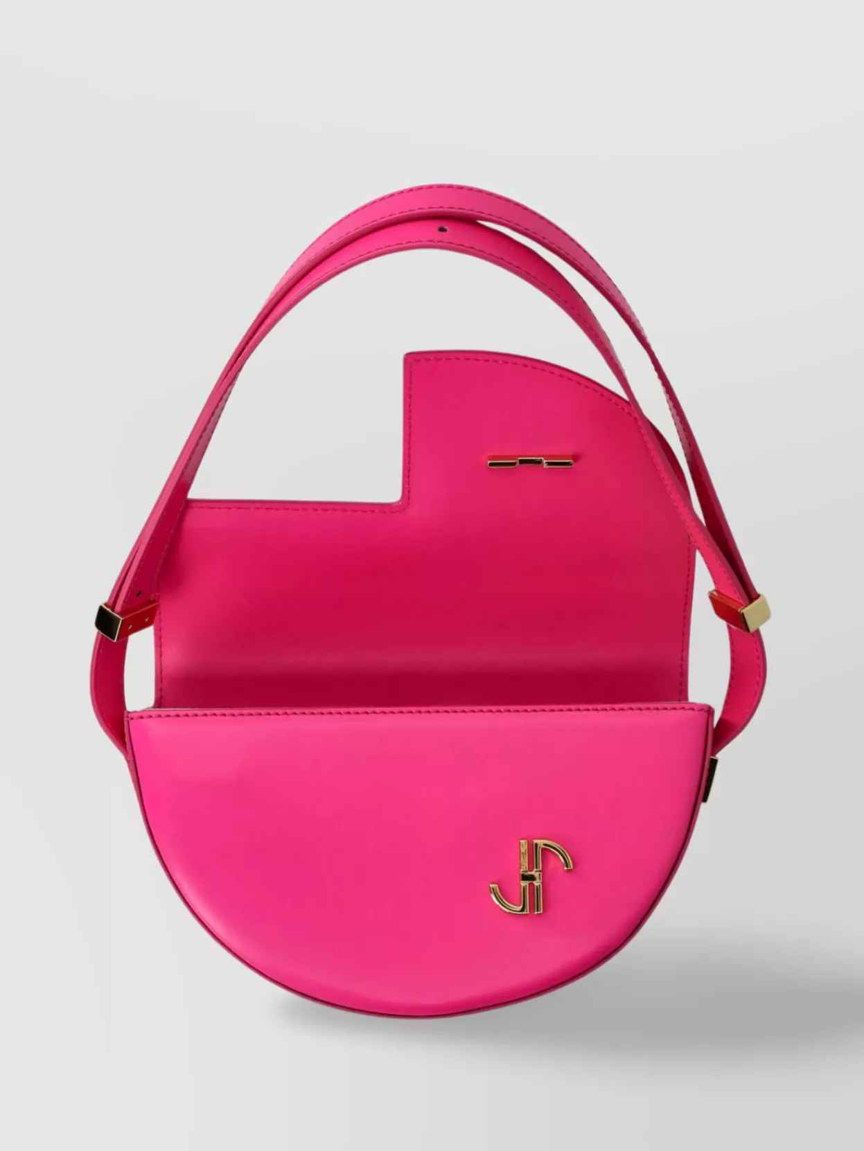 Patou Small Shoulder Bag Geometric Cut-outs In Pink