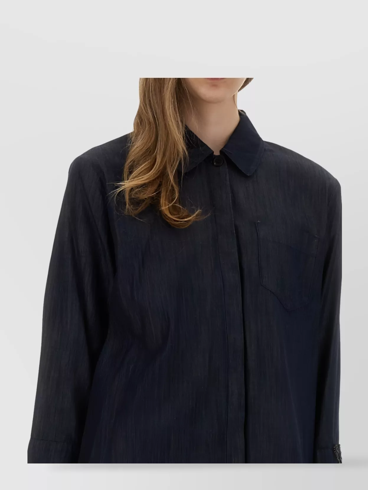 S Max Mara Longline Shirt Chest Pocket
