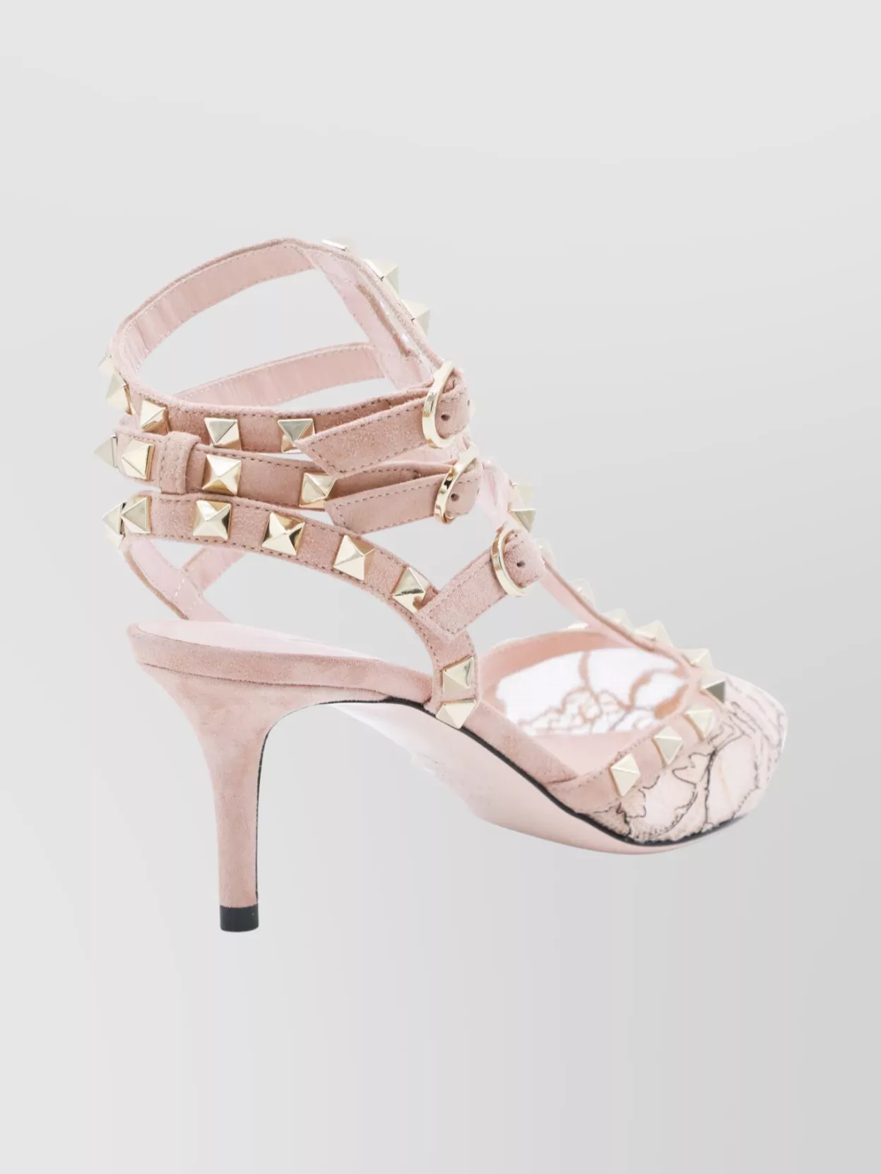 Valentino Garavani Floral Pattern Open Side Stiletto Pumps