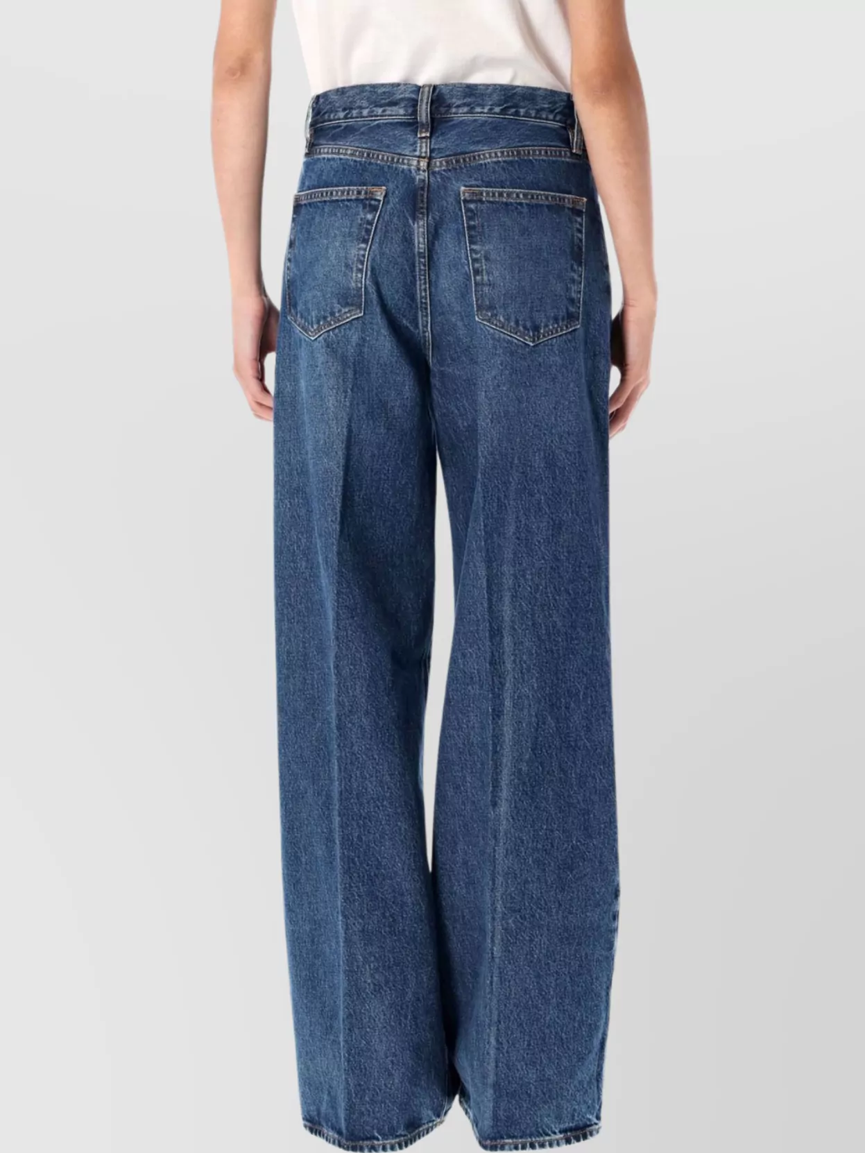 Frame High-rise Wide-leg Jeans In Blue