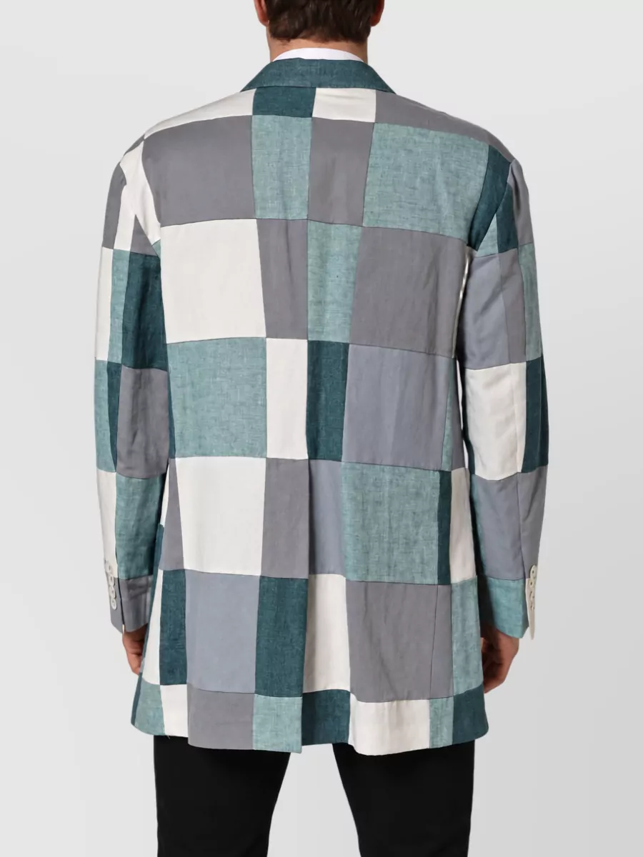 Dolce&Gabbana Linen Patchwork Double Breasted Jacket