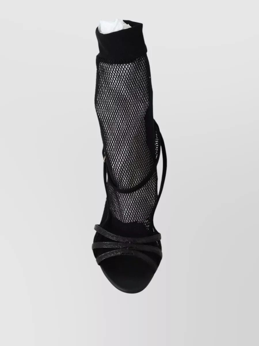 Dolce&Gabbana Leather Mesh Sandal Boots