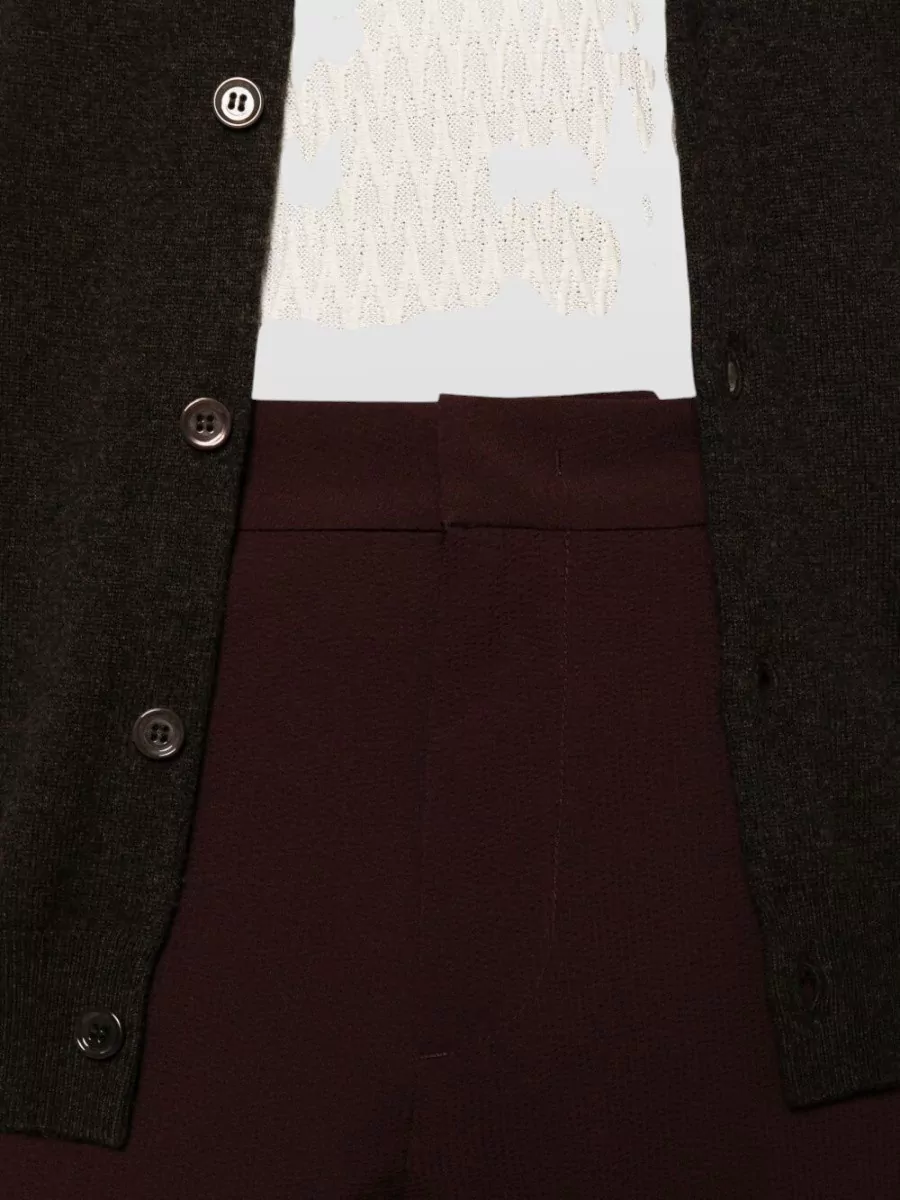 Emporio Armani Textured Straight-Leg Tailored Trousers