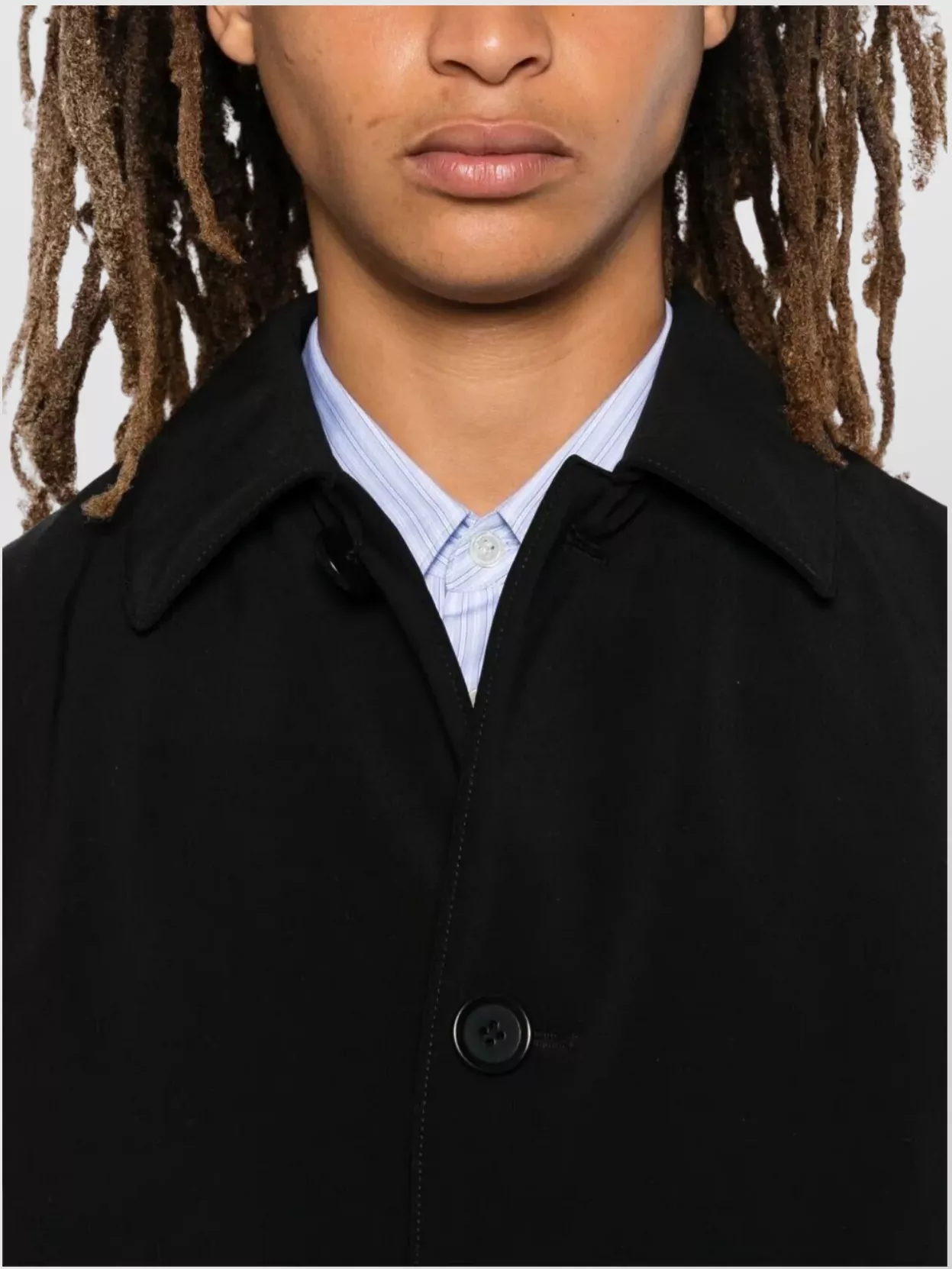 Aspesi Long Sleeve Raincoat Featuring Side Pockets In Black