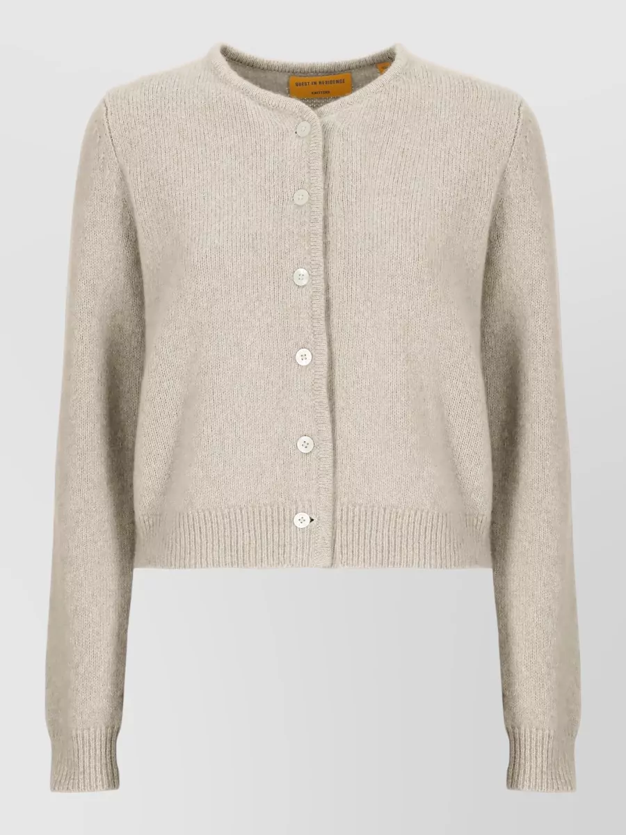 Guest In Residence ribbed cashmere silk long-sleeve cardigan