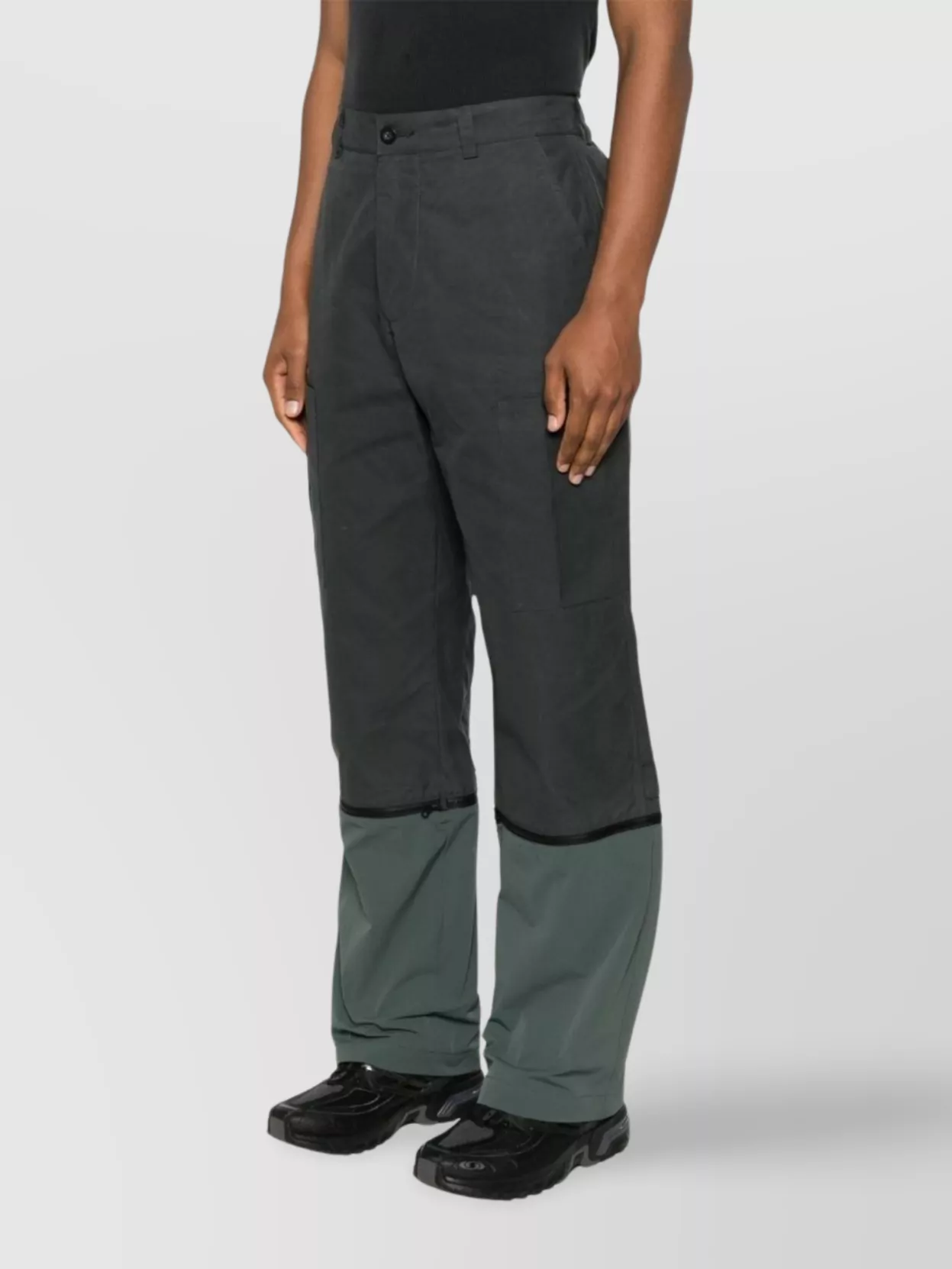 Gr10k Waxed Cotton Cargo Trousers In Green