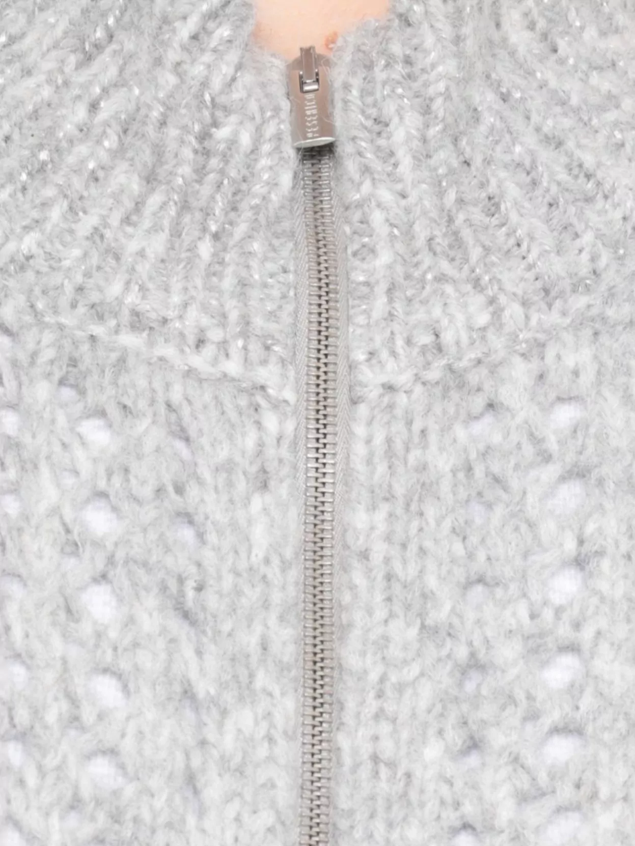 Peserico High Neck Long Sleeve Knit Cardigan