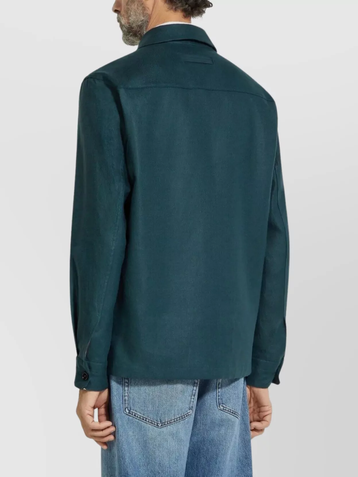 Zegna Overshirt Linen Concealed Placket
