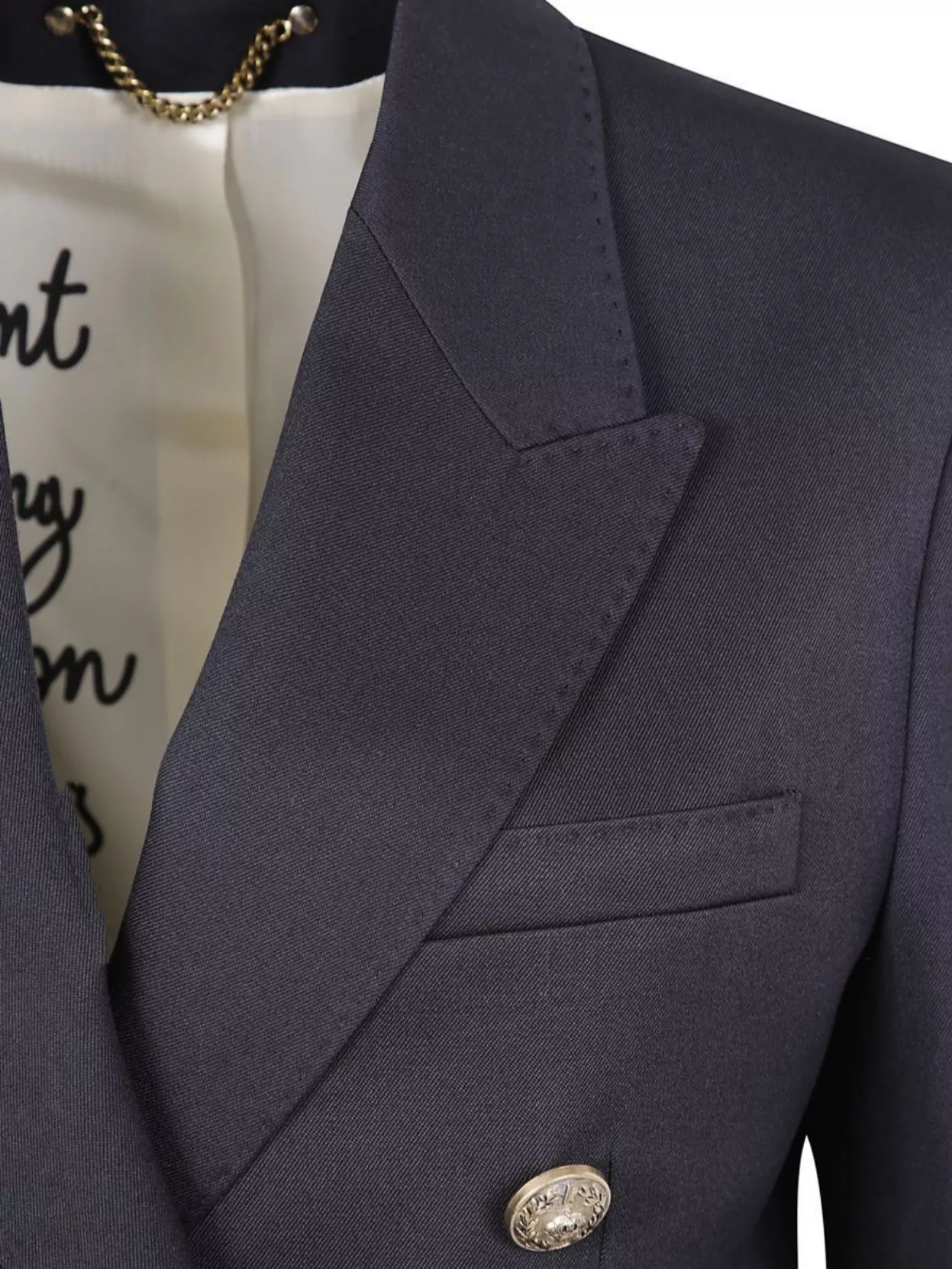 Golden Goose Double Breasted Wool Gabardine Blazer
