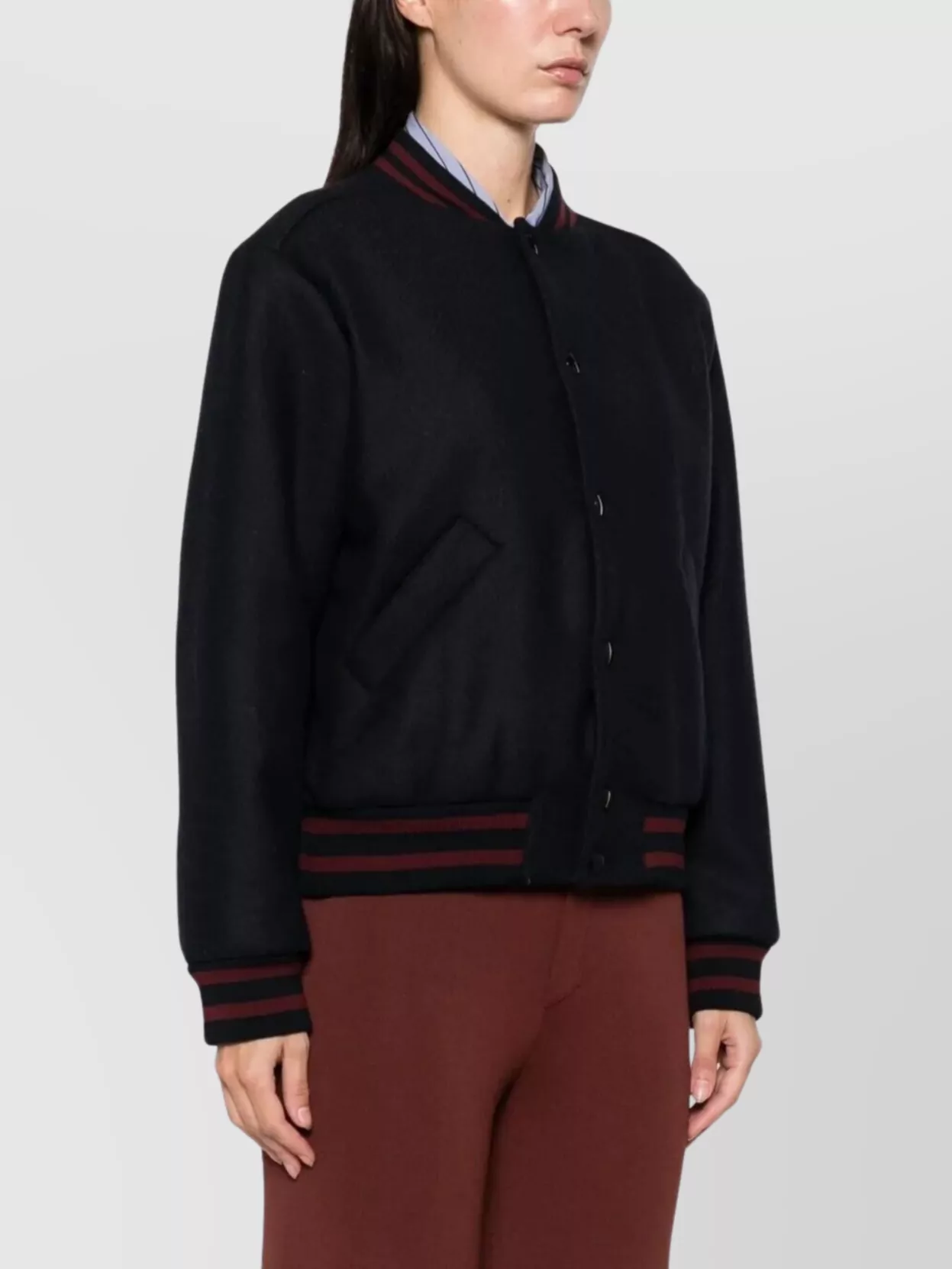A.p.c. Varsity Style Jacket Striped Trim
