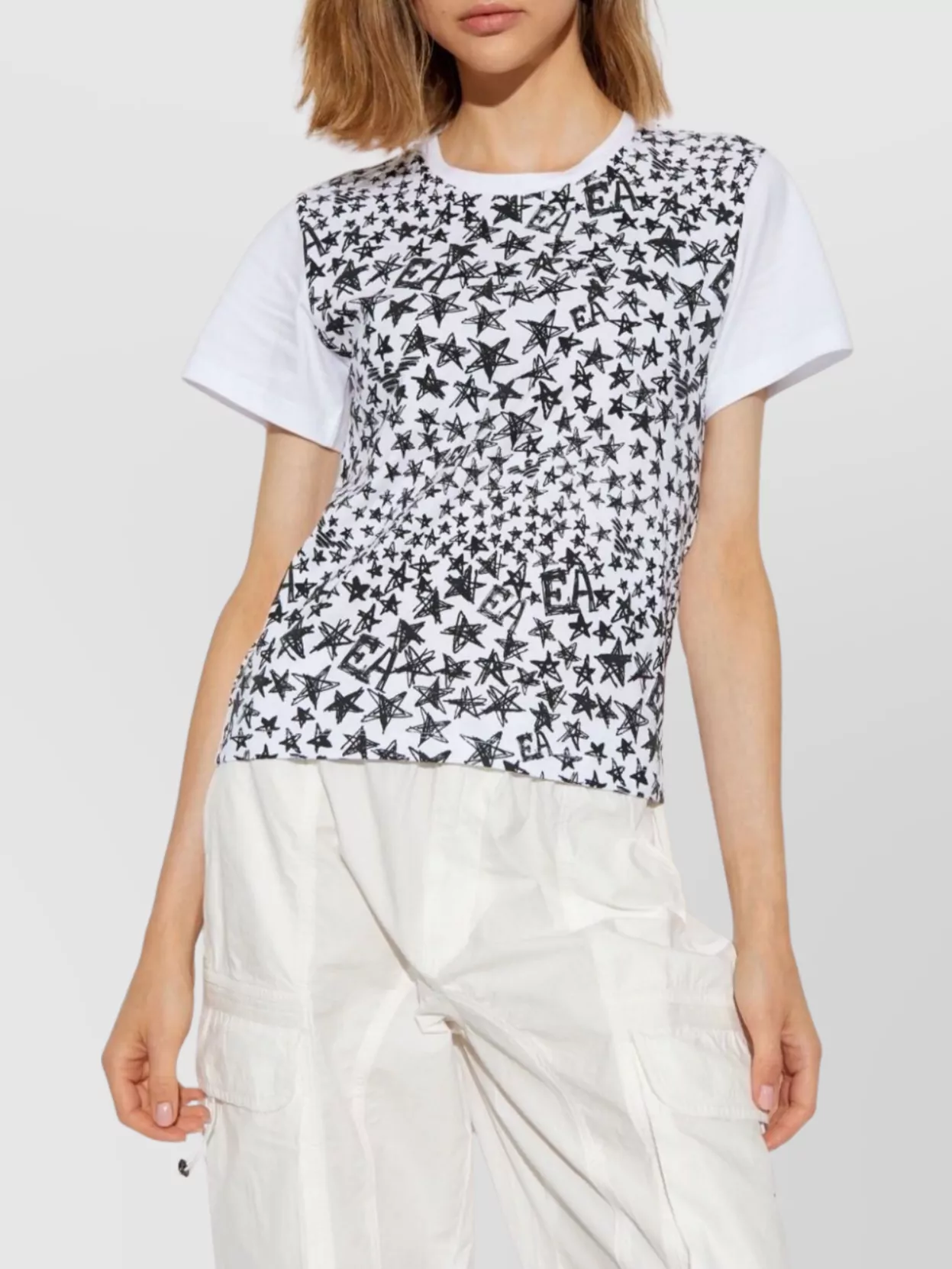 Emporio Armani Logo Print Cotton Shirt