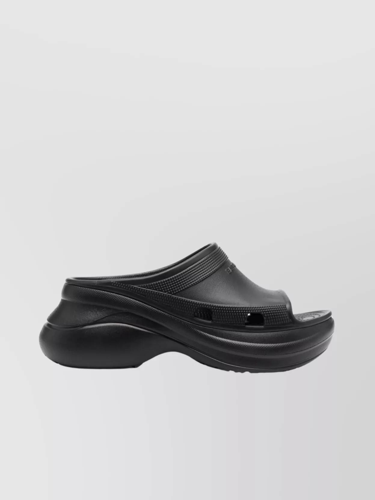 Balenciaga Platform Slides In Black