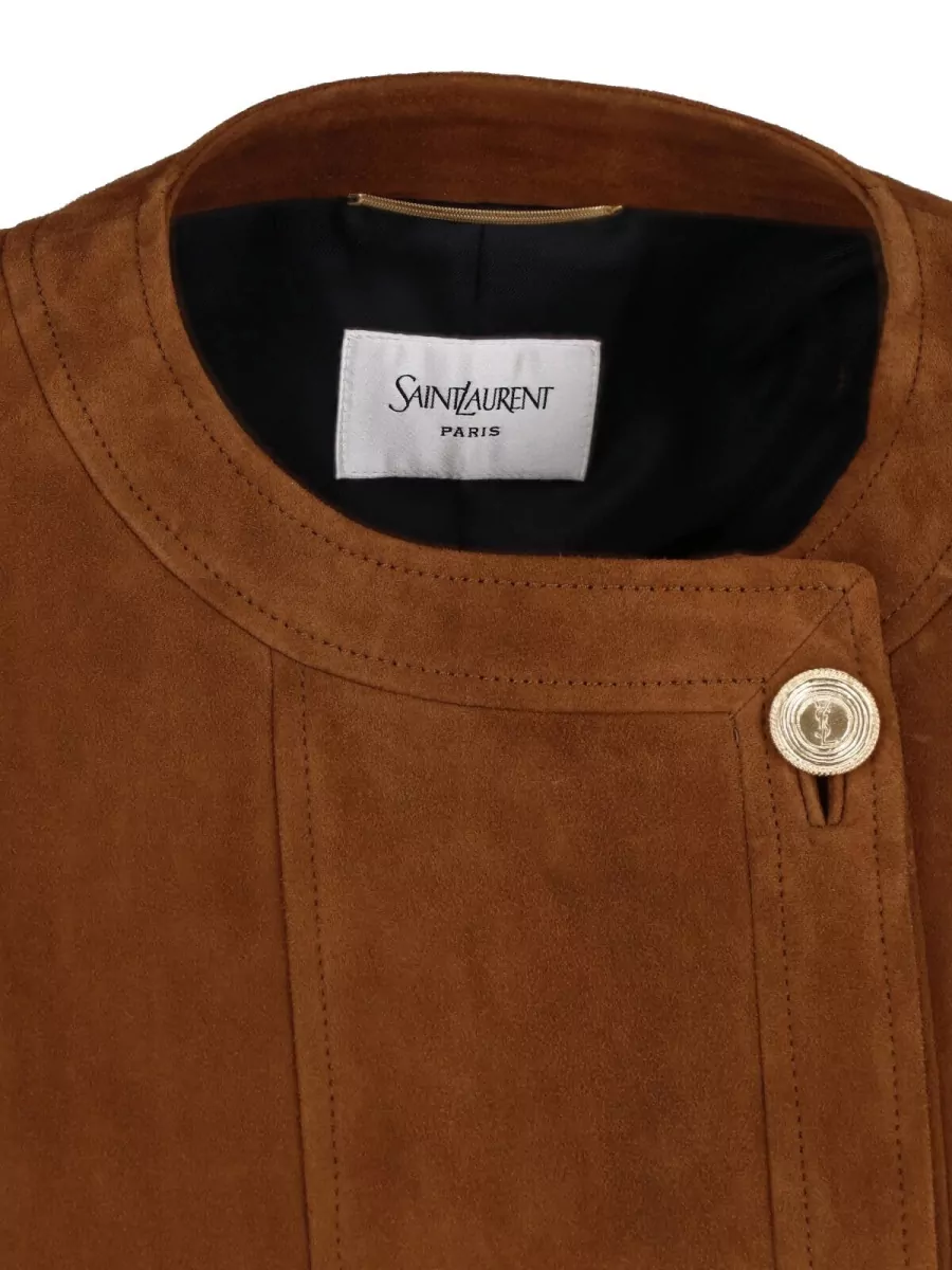 Saint Laurent Suede Leather Single Breasted Jacket