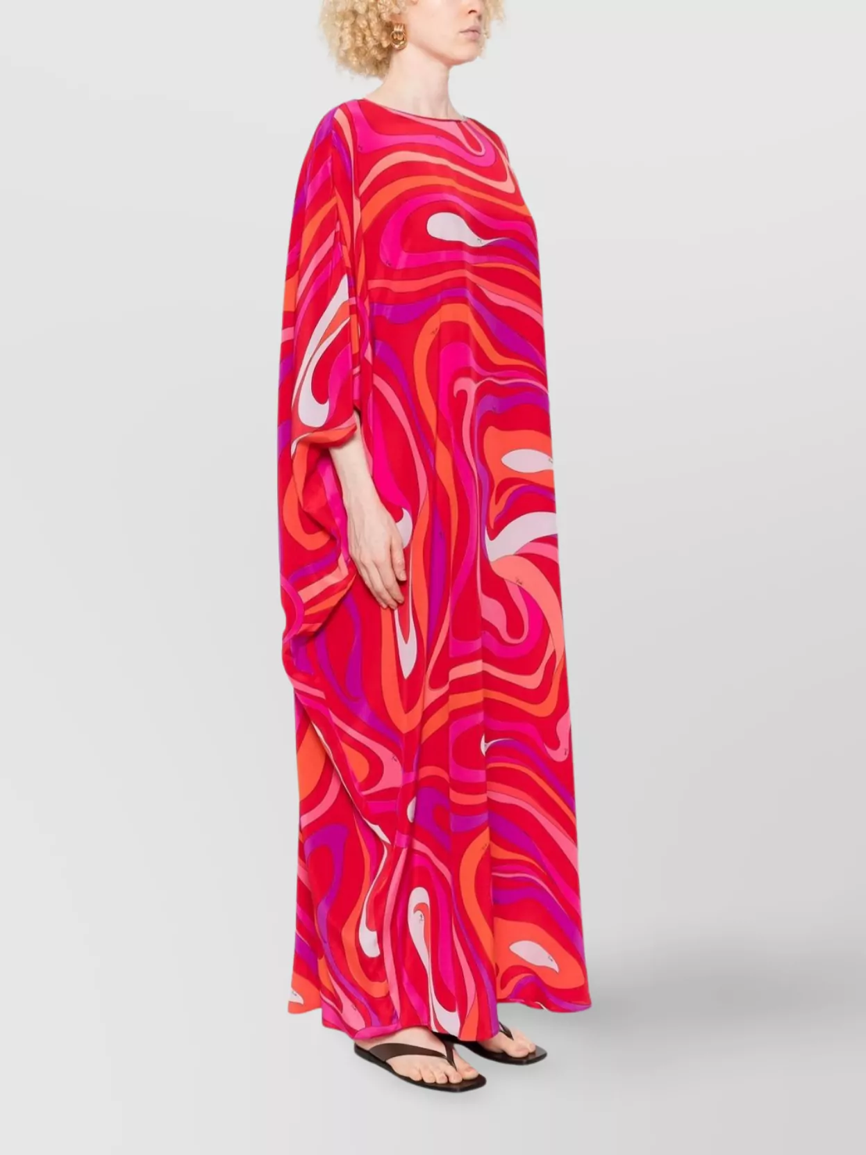 Pucci Silk Kaftan Orchid Print