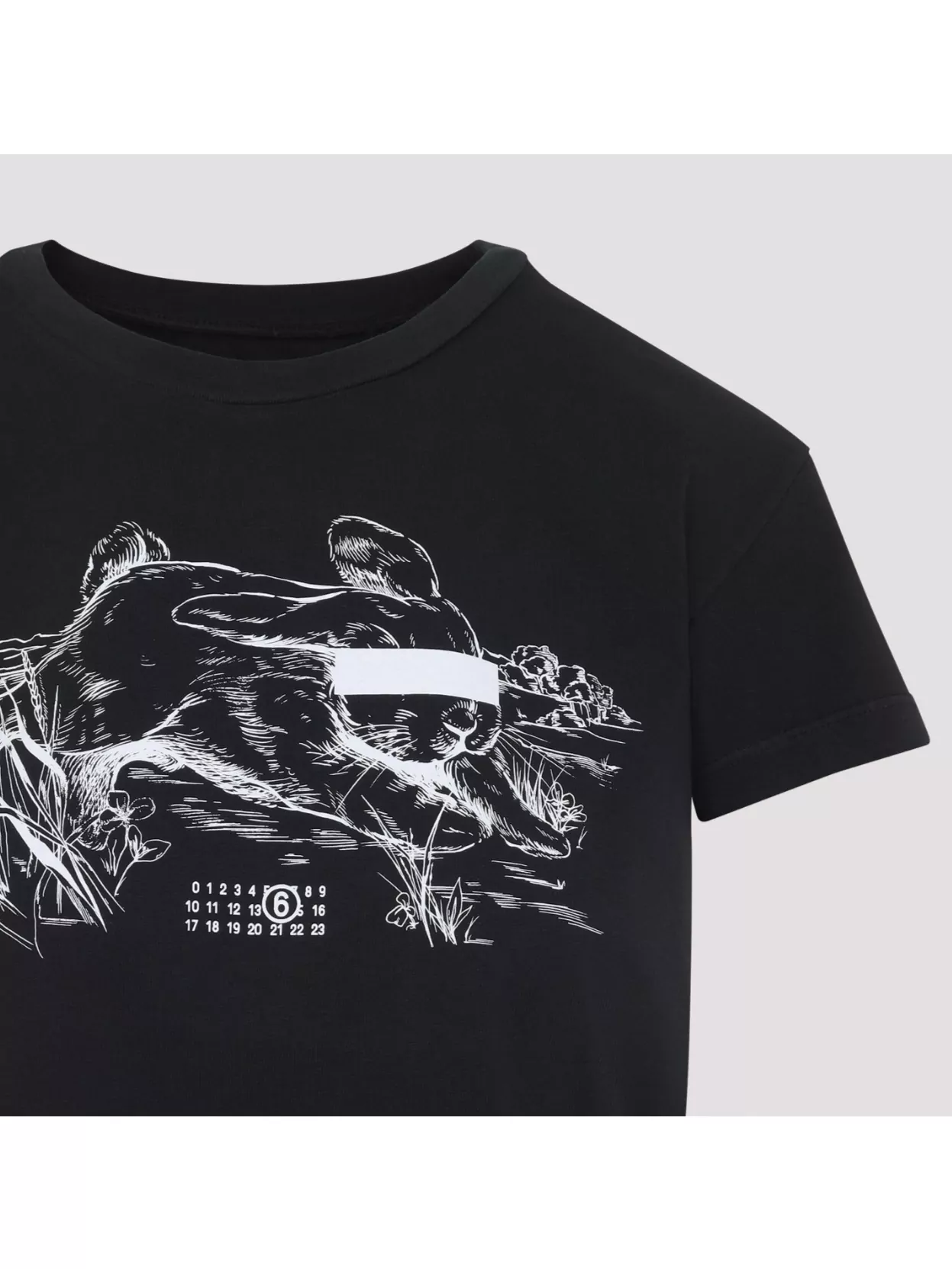 Mm6 Maison Margiela Graphic Print T-Shirt Strap Detail